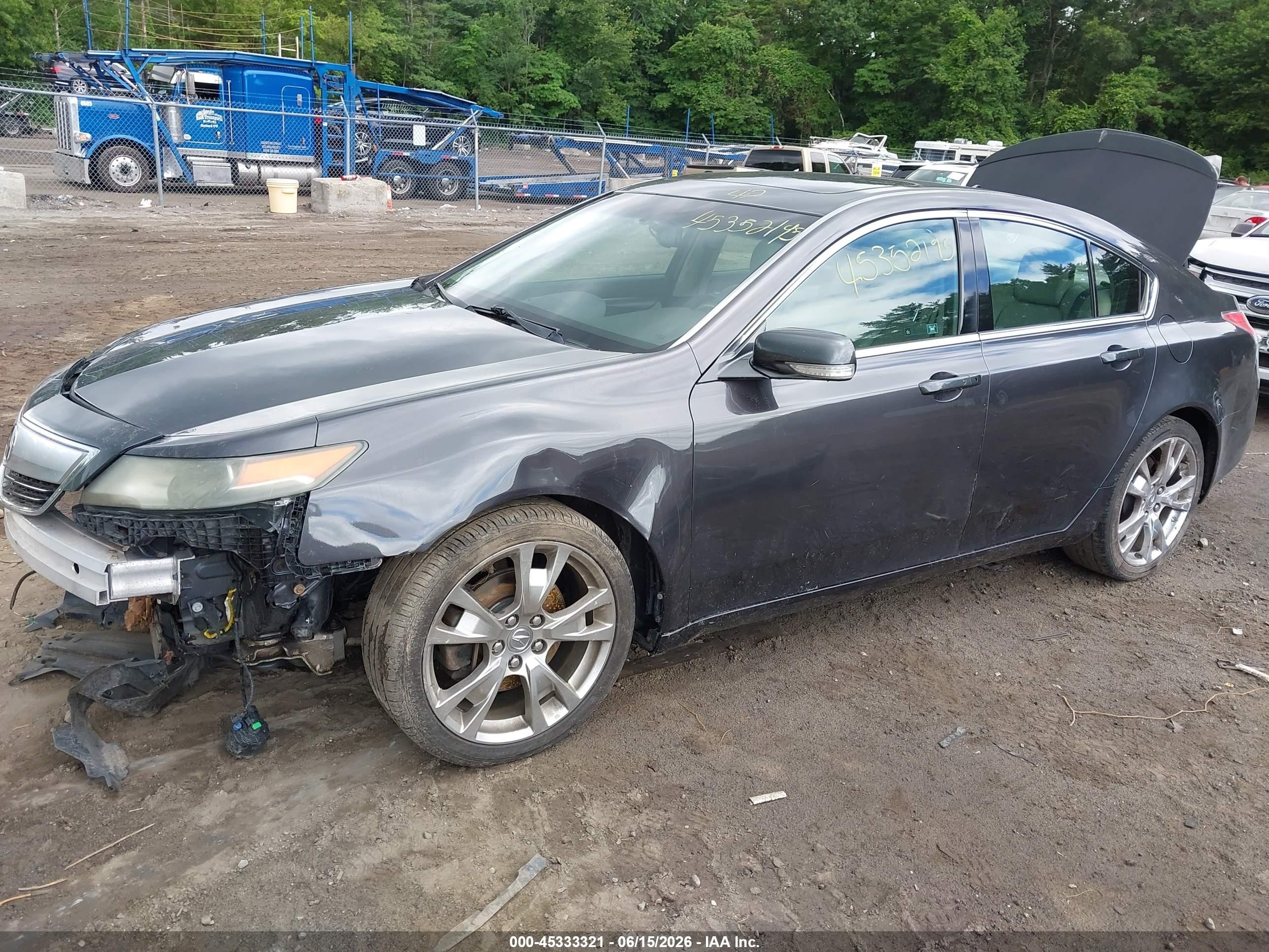 2012 Acura Tl 3.7 Gray vin: 19UUA9F75CA009266