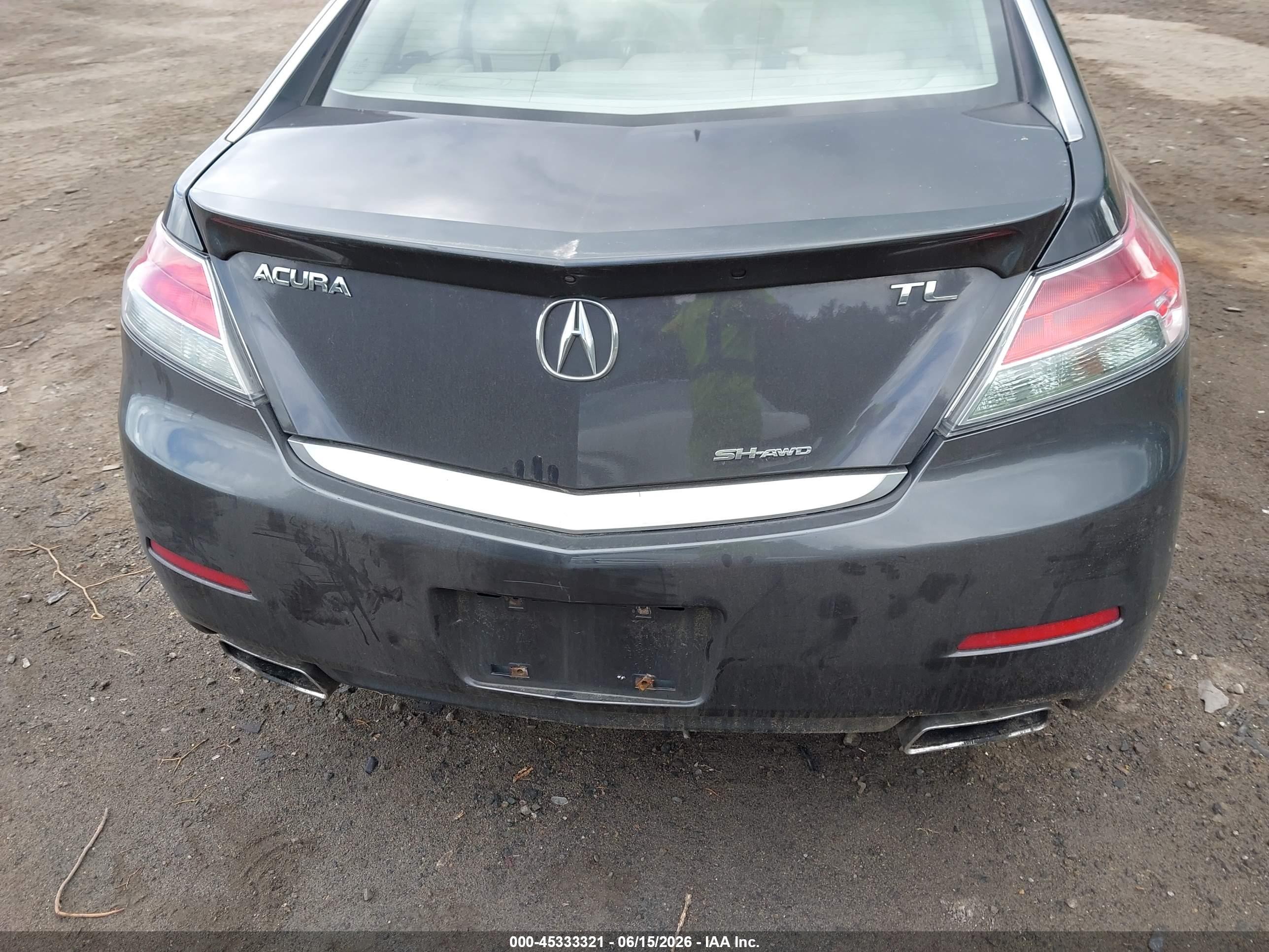 2012 Acura Tl 3.7 Gray vin: 19UUA9F75CA009266