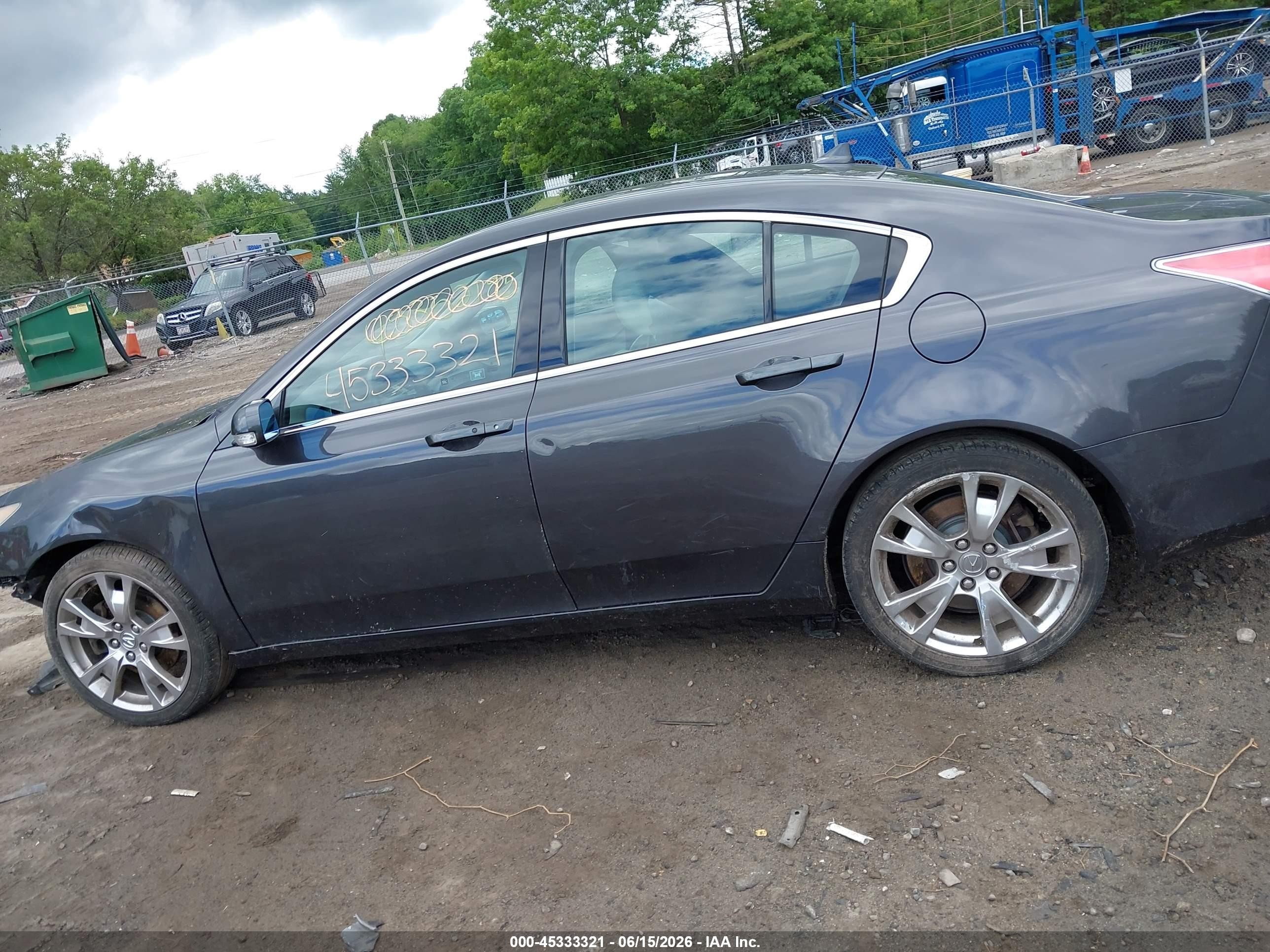 2012 Acura Tl 3.7 Gray vin: 19UUA9F75CA009266