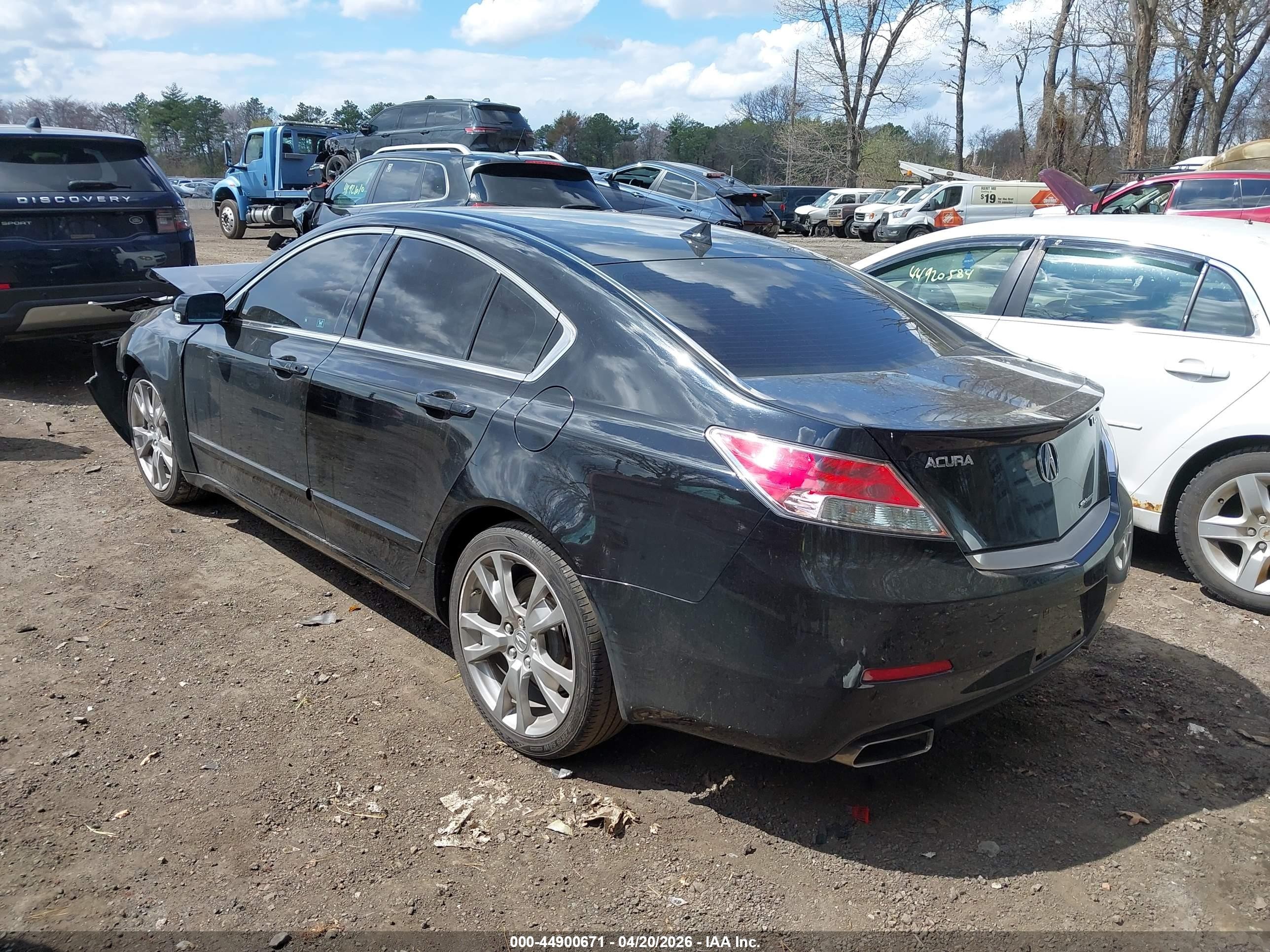 2012 Acura Tl 3.7 Black vin: 19UUA9F76CA011639