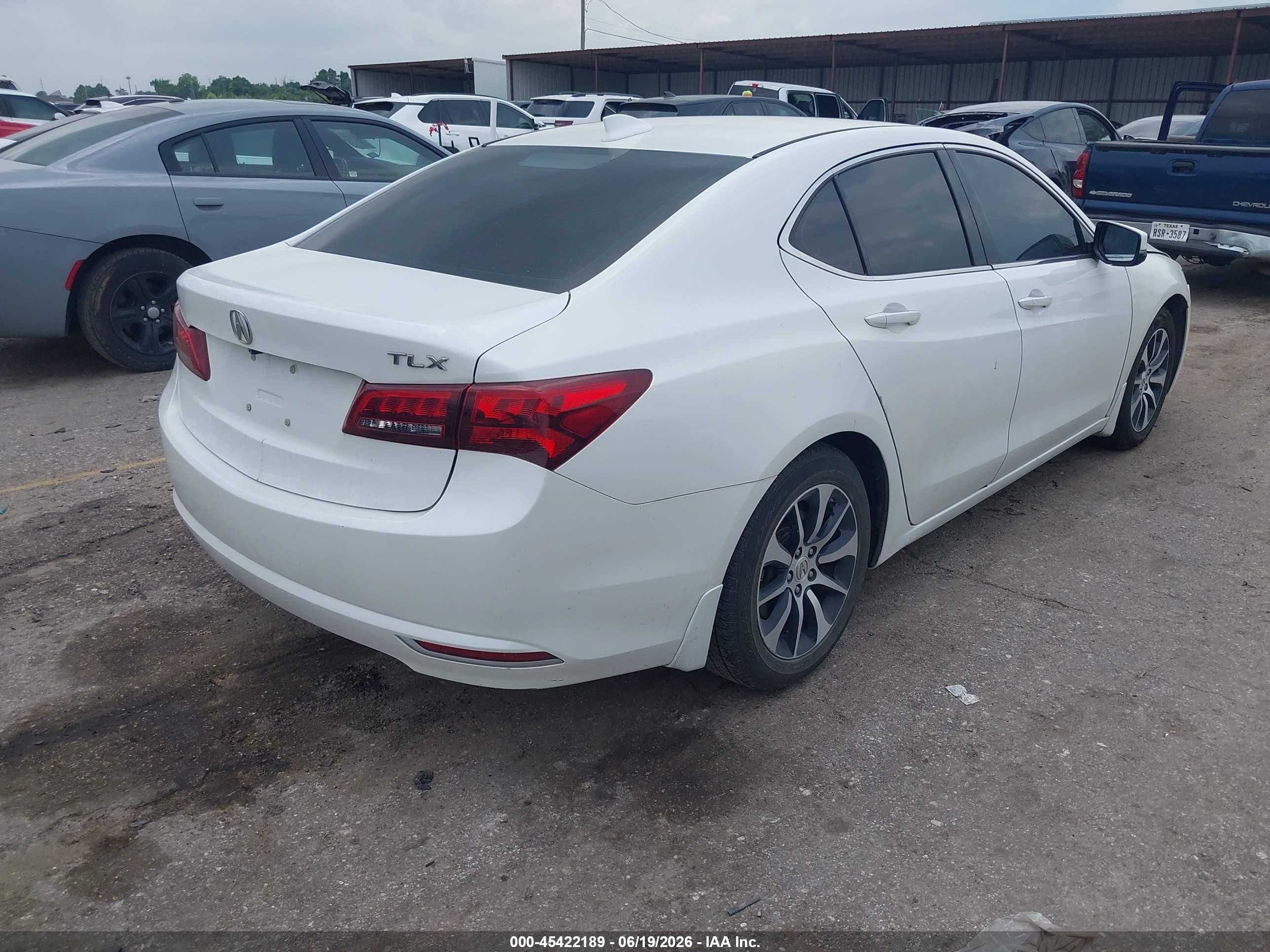 2015 Acura Tlx   White vin: 19UUB1F31FA017901
