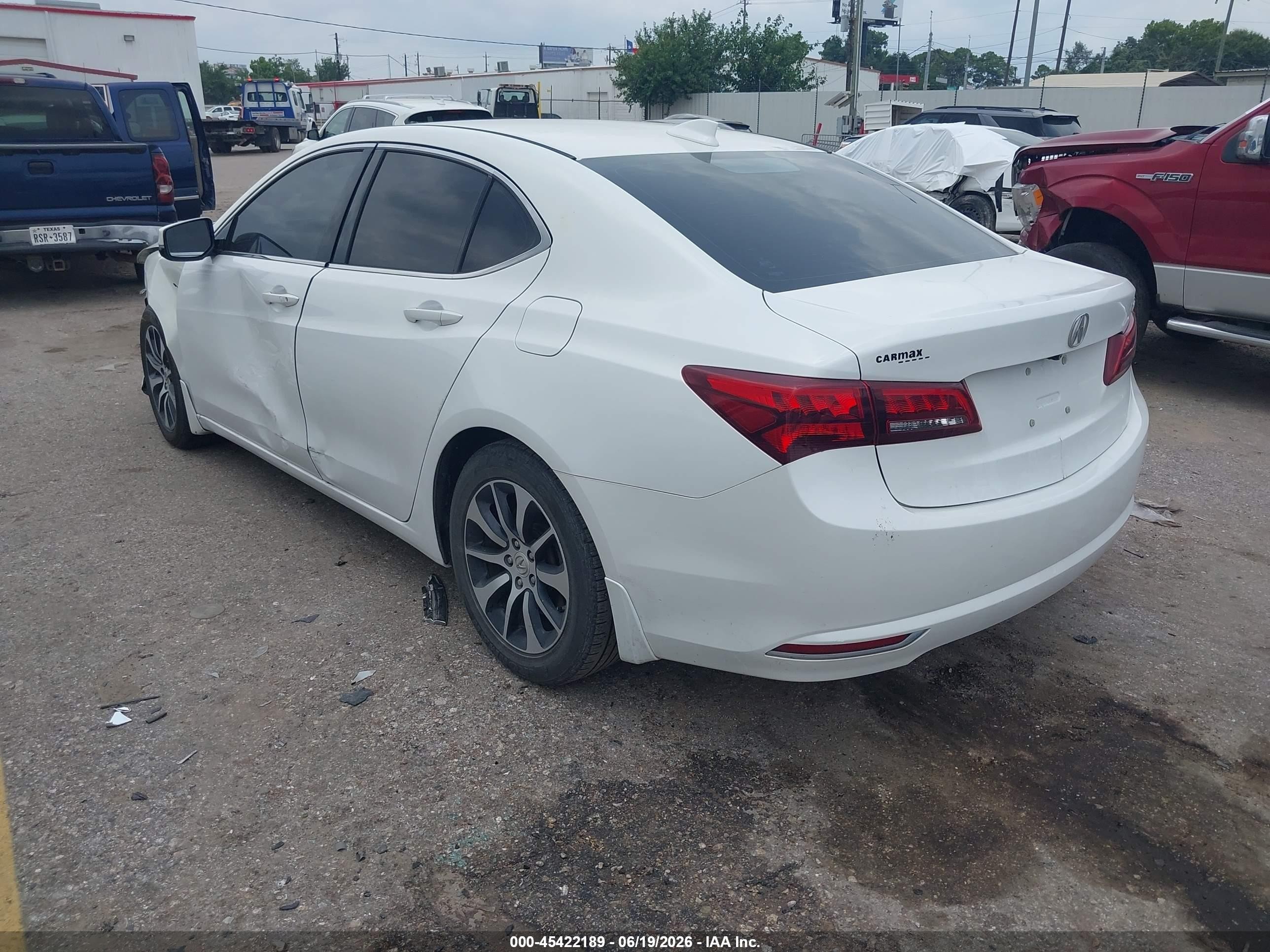2015 Acura Tlx   White vin: 19UUB1F31FA017901