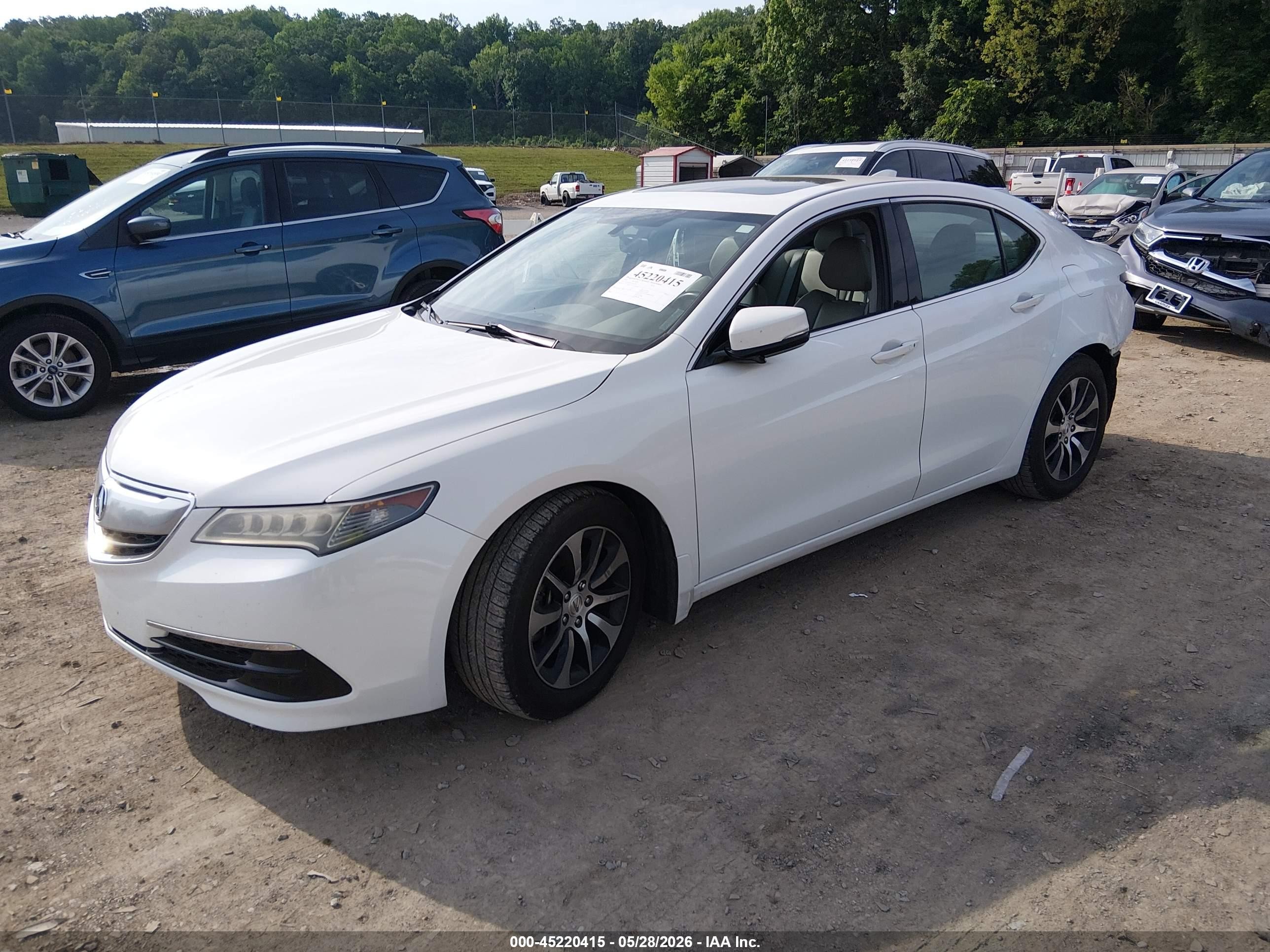 2015 Acura Tlx   White vin: 19UUB1F31FA019194