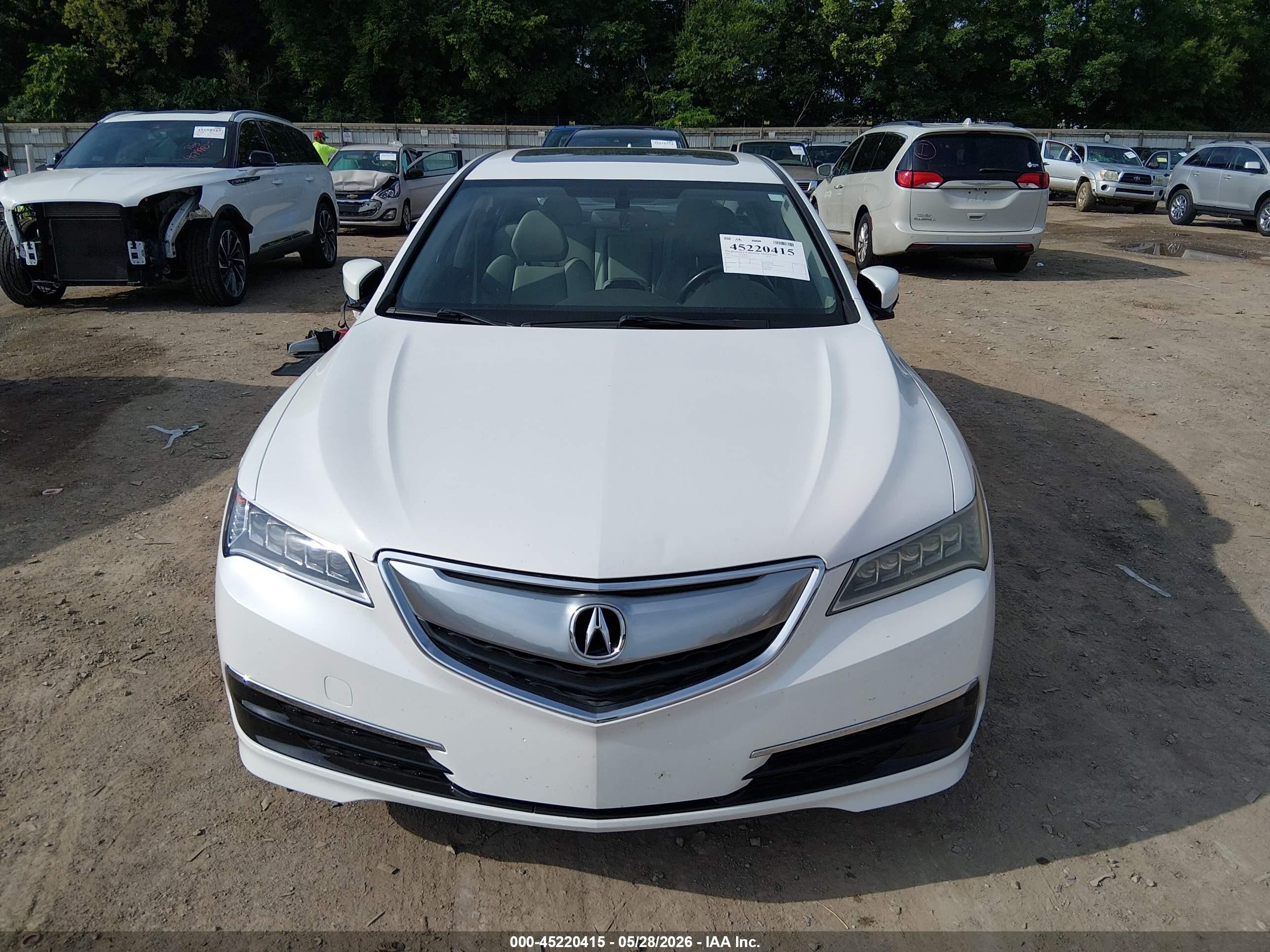 2015 Acura Tlx   White vin: 19UUB1F31FA019194