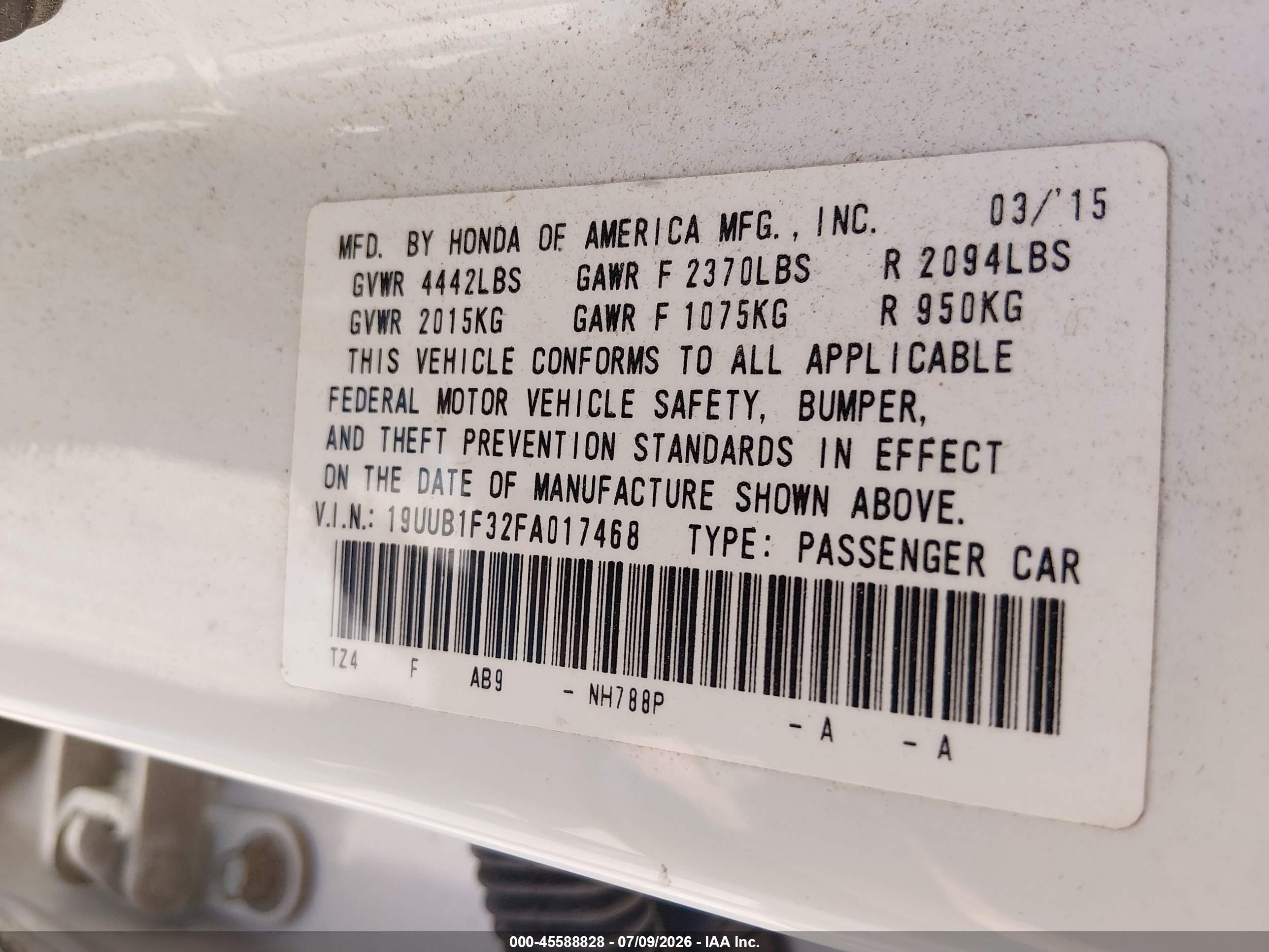 2015 Acura Tlx   White vin: 19UUB1F32FA017468