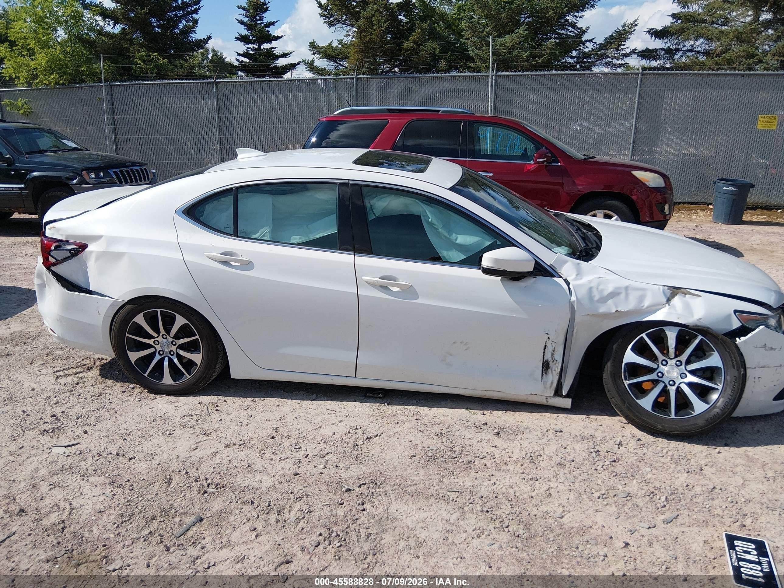 2015 Acura Tlx   White vin: 19UUB1F32FA017468