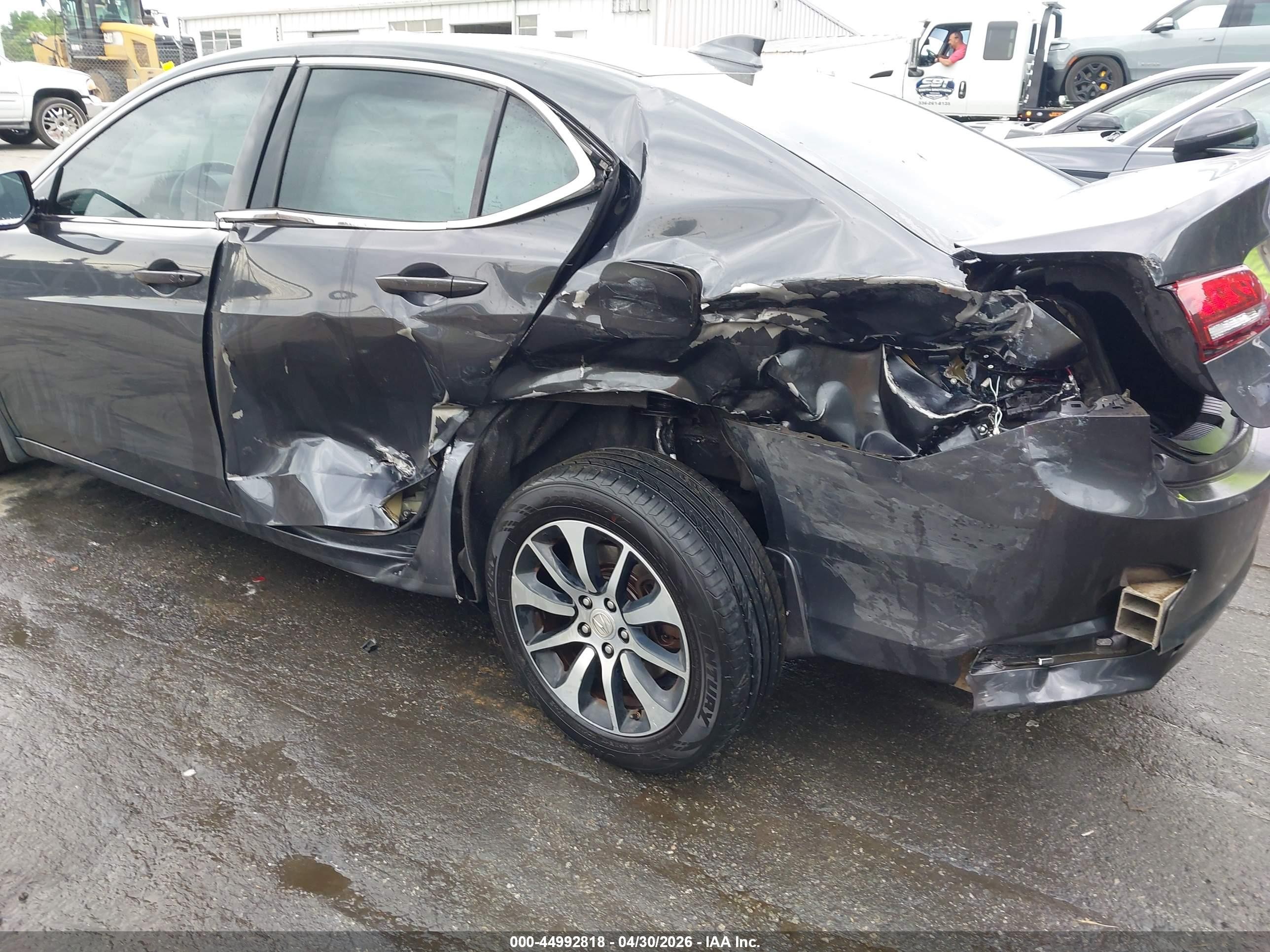 2015 Acura Tlx   Gray vin: 19UUB1F32FA025313