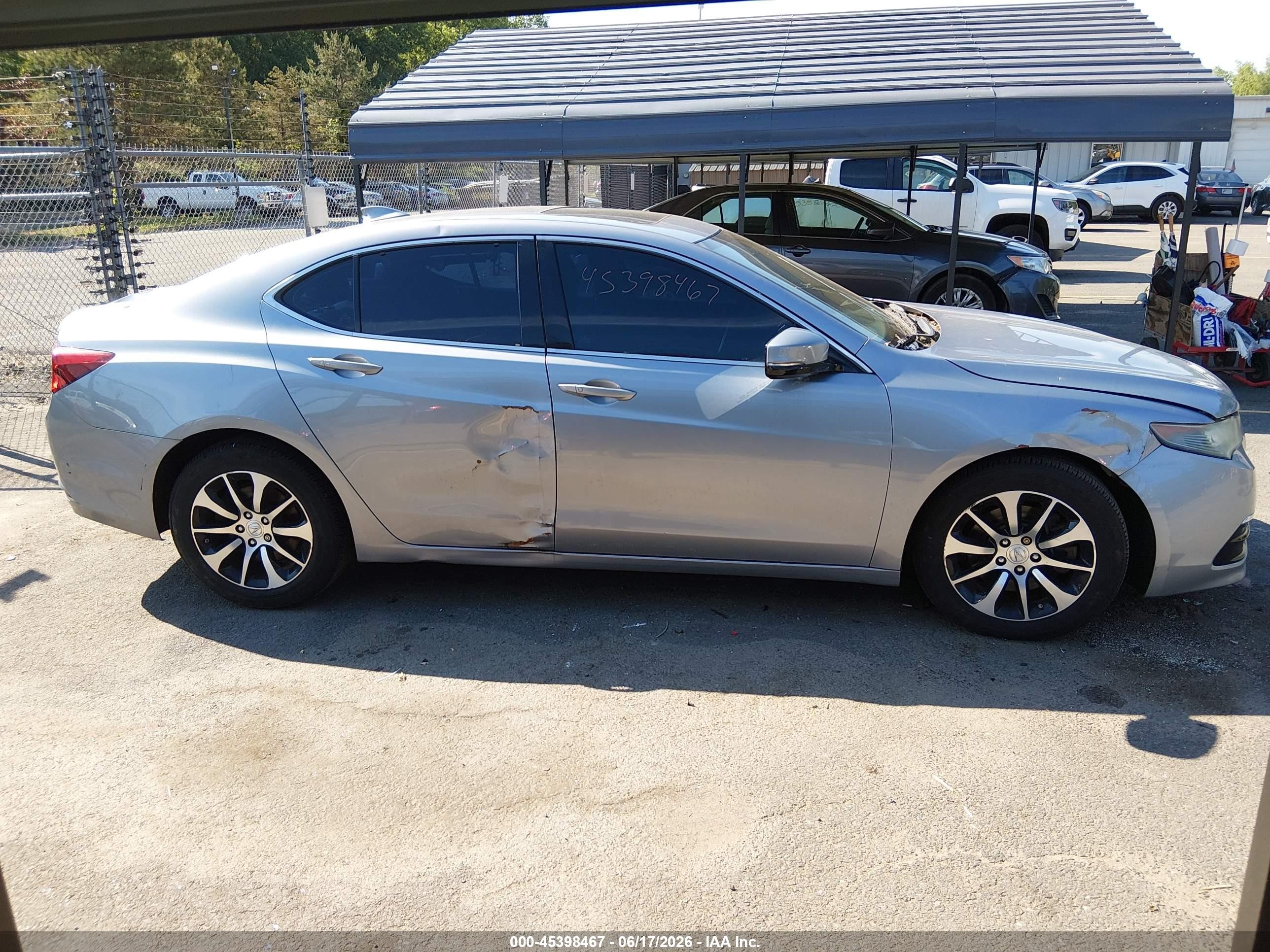 2015 Acura Tlx Silver vin: 19UUB1F33FA007869