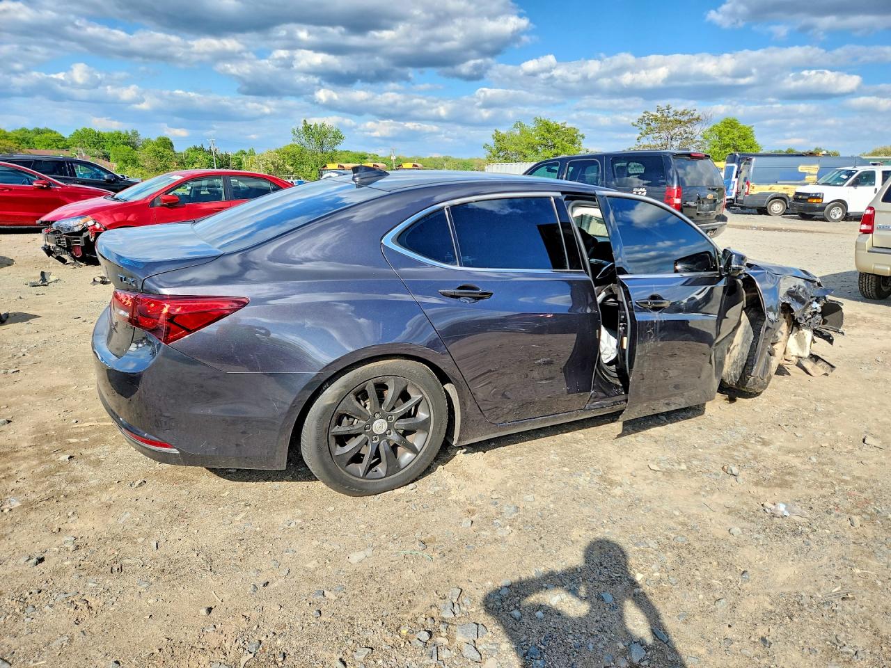 2015 Acura Tlx Gray vin: 19UUB1F34FA010067