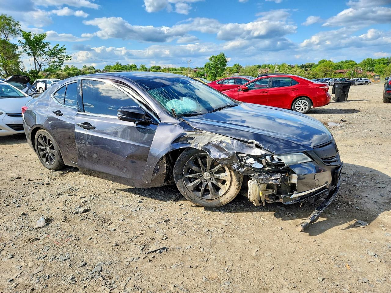 2015 Acura Tlx Gray vin: 19UUB1F34FA010067