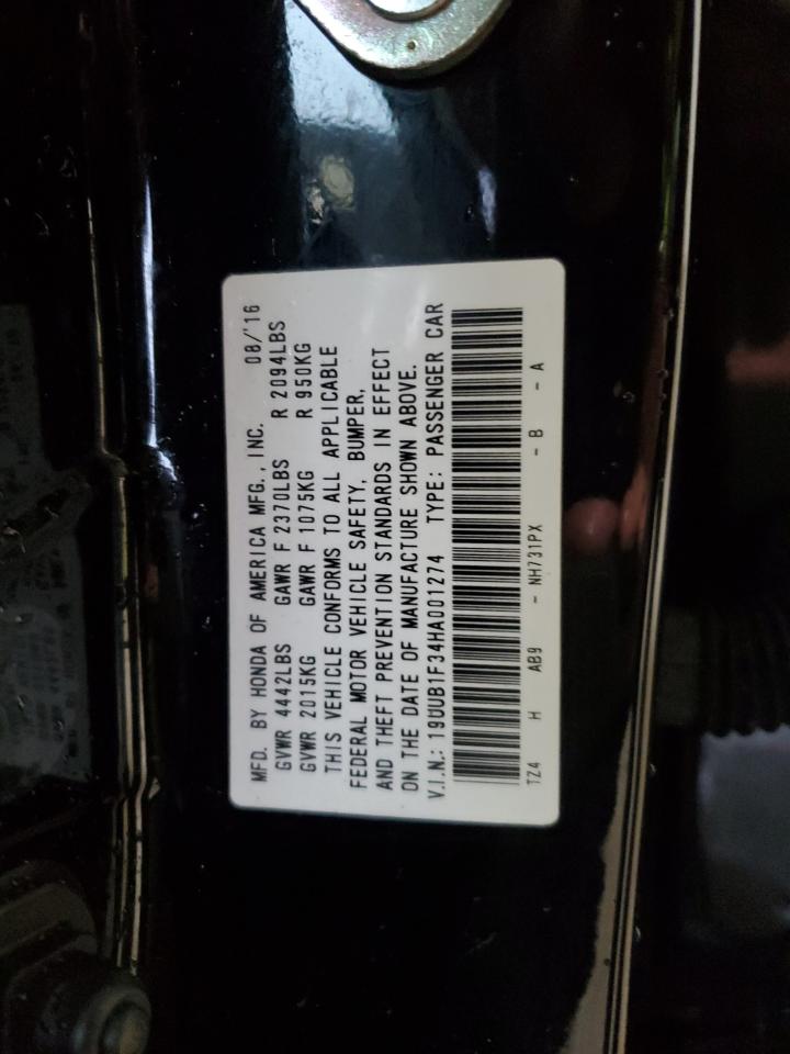 2017 Acura Tlx Черный vin: 19UUB1F34HA001274