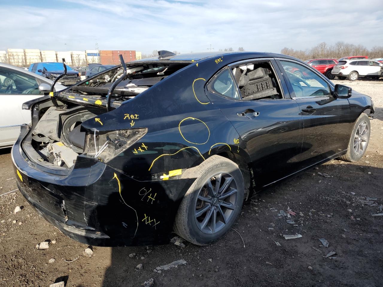 2019 Acura Tlx  Black vin: 19UUB1F34KA009298