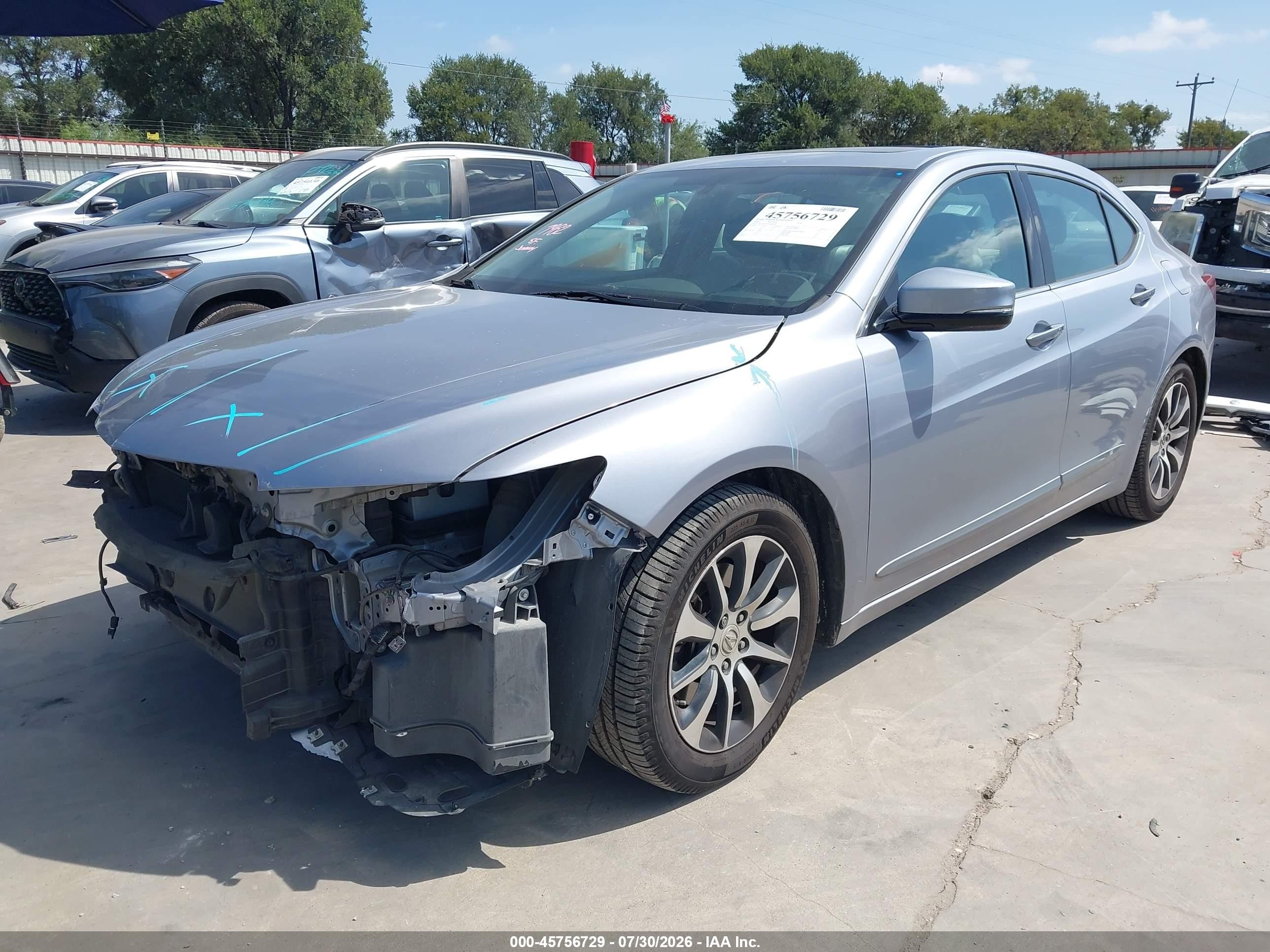 2015 Acura Tlx   Silver vin: 19UUB1F35FA006450