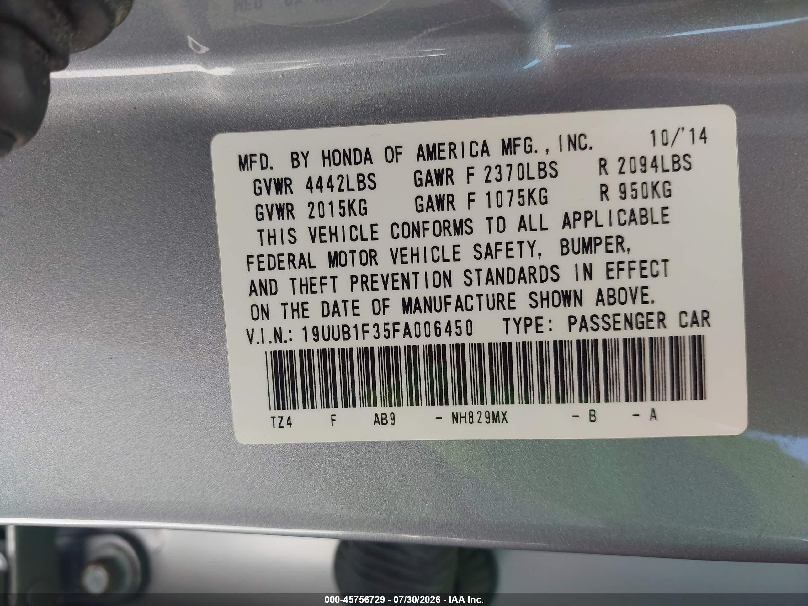 2015 Acura Tlx   Silver vin: 19UUB1F35FA006450