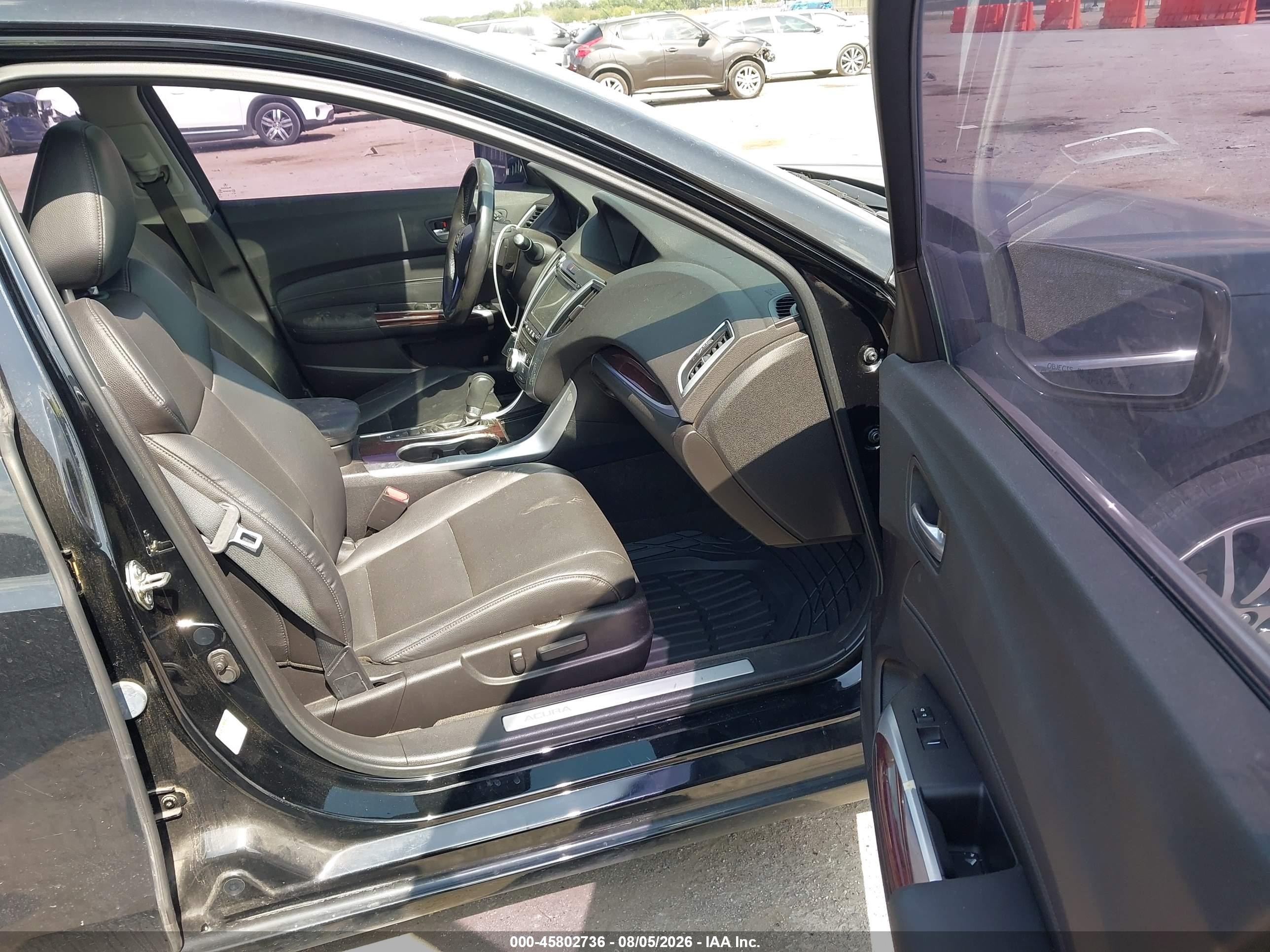 2015 Acura Tlx Black vin: 19UUB1F36FA000981