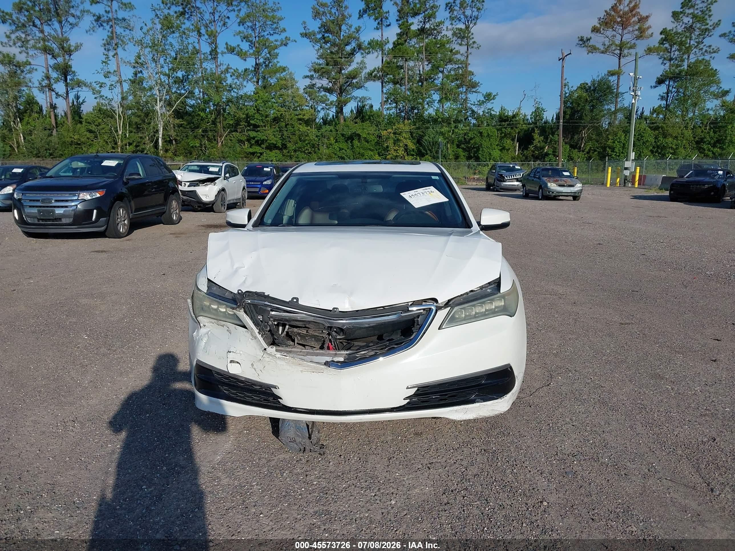 2015 Acura Tlx   White vin: 19UUB1F36FA008353