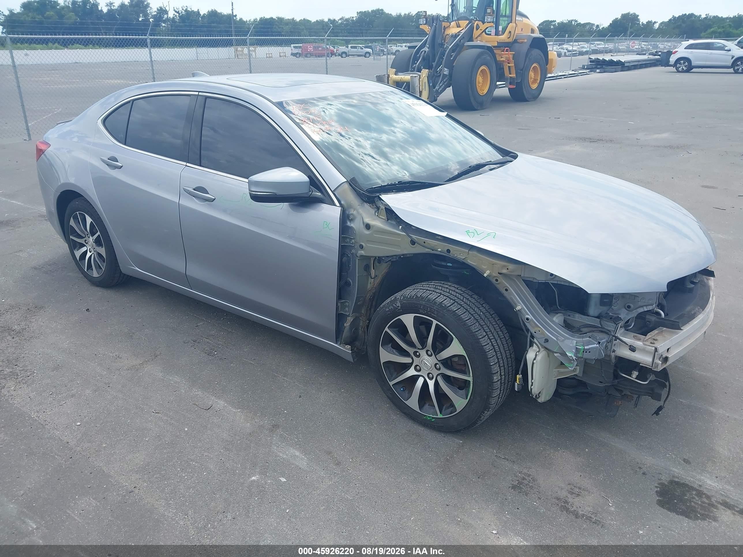2015 Acura Tlx   Silver vin: 19UUB1F37FA005736