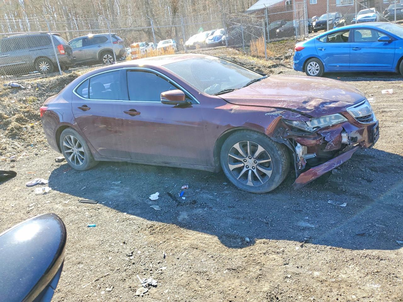 2015 Acura Tlx Burgundy vin: 19UUB1F37FA017014
