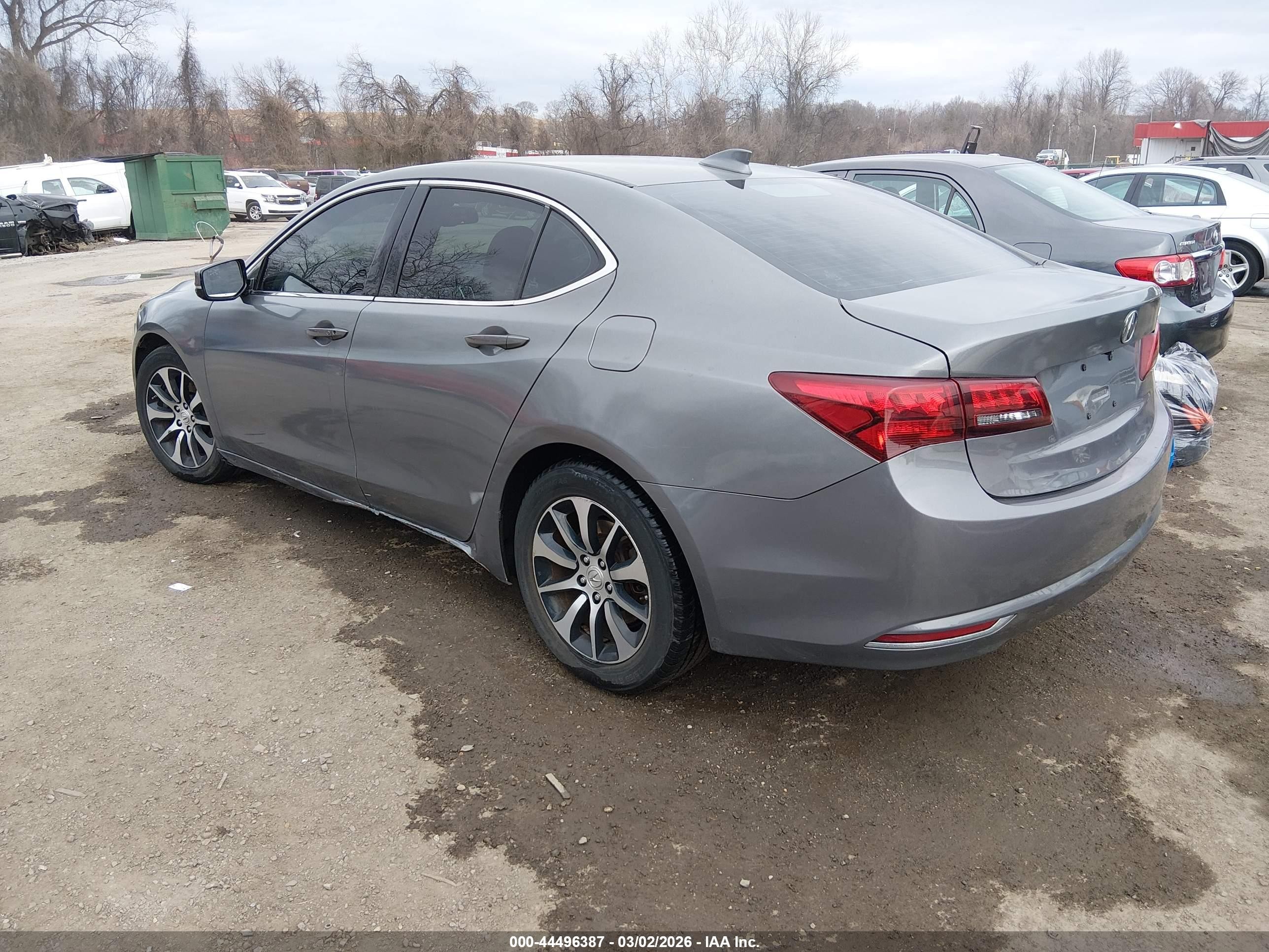 2015 Acura Tlx   Gray vin: 19UUB1F37FA027333