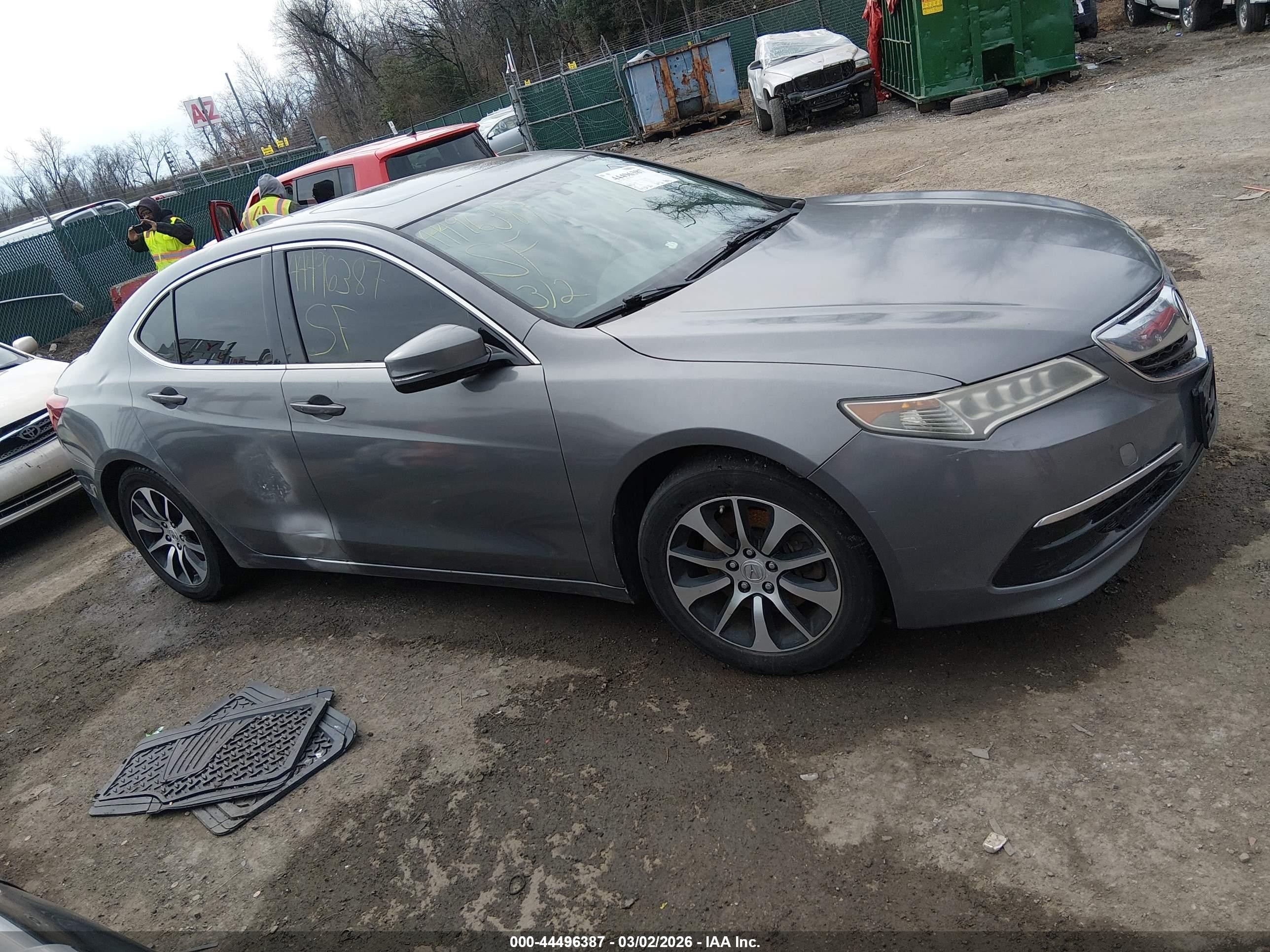 2015 Acura Tlx   Gray vin: 19UUB1F37FA027333