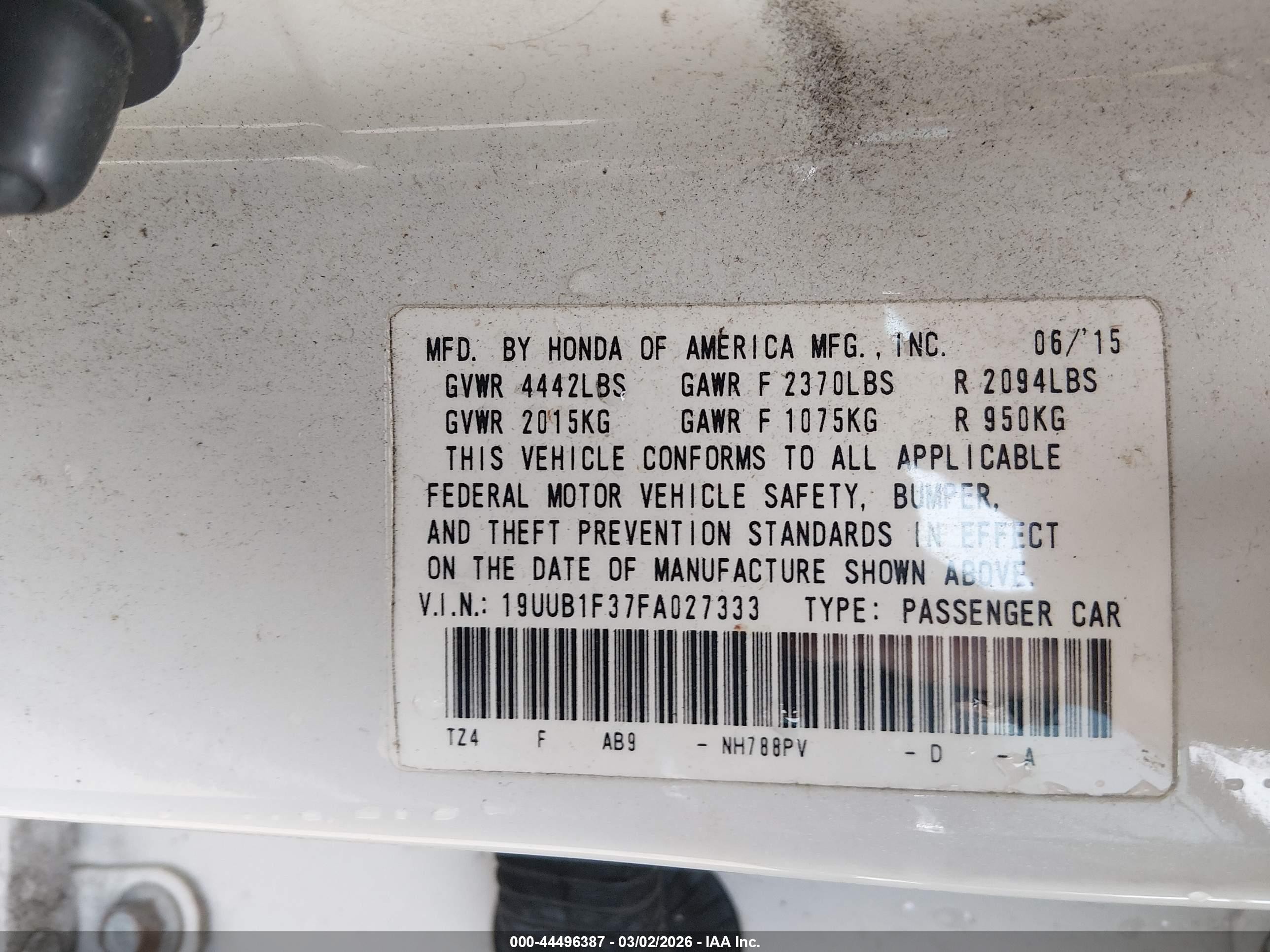 2015 Acura Tlx   Gray vin: 19UUB1F37FA027333