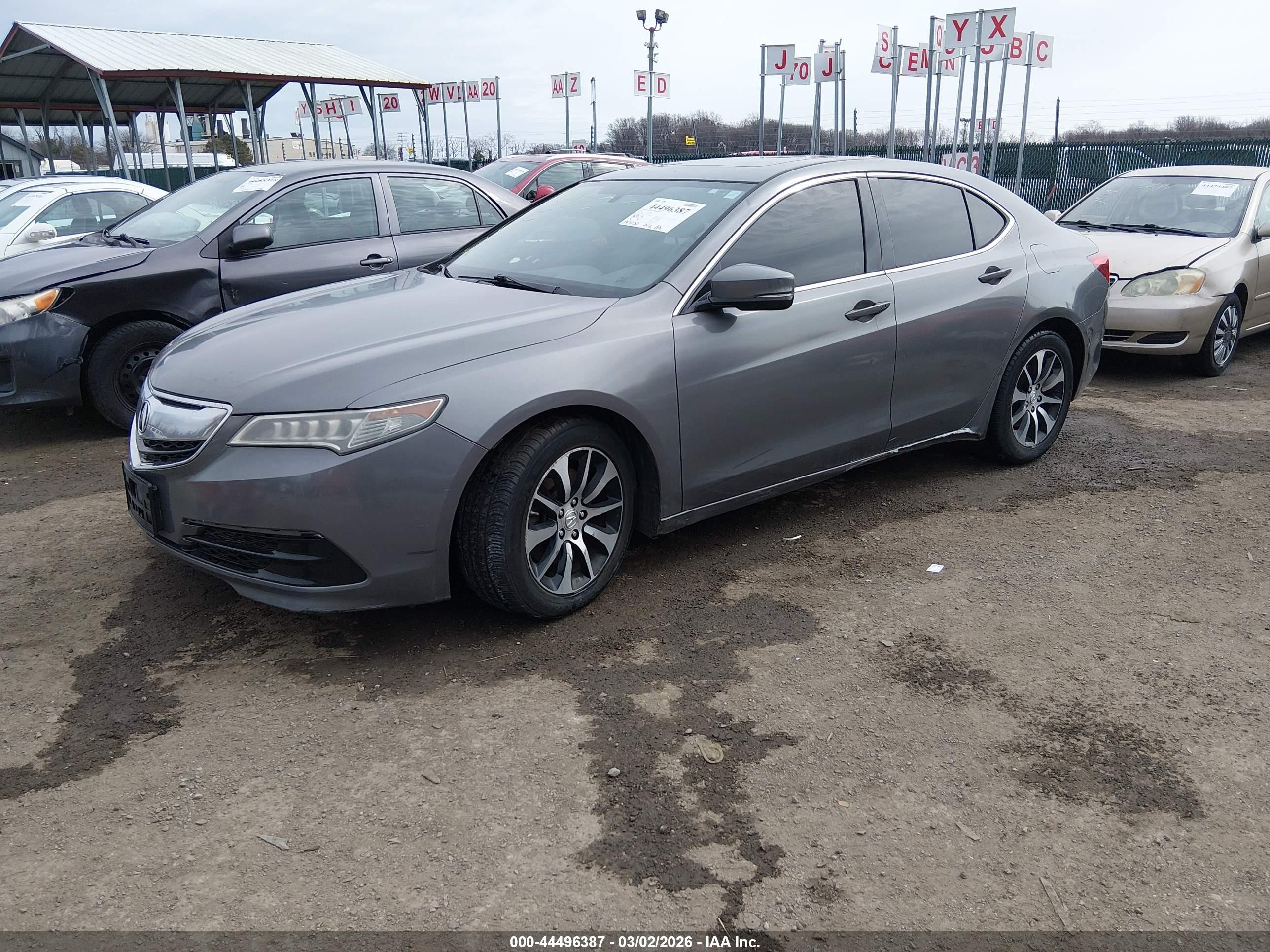 2015 Acura Tlx   Gray vin: 19UUB1F37FA027333