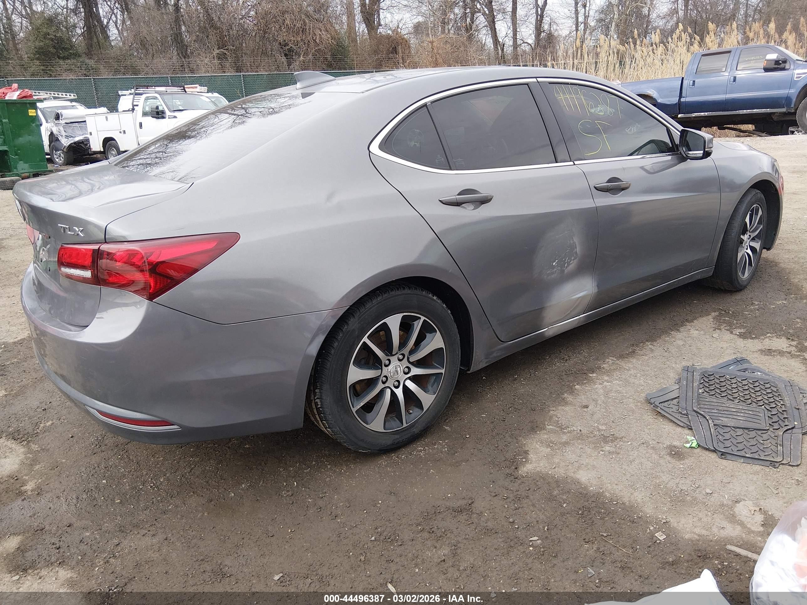 2015 Acura Tlx   Gray vin: 19UUB1F37FA027333