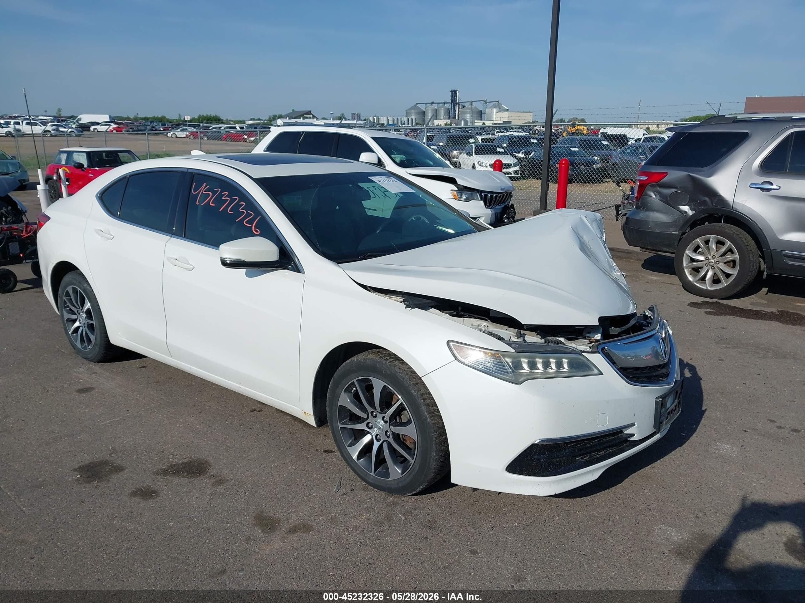 2015 Acura Tlx   White vin: 19UUB1F38FA004465