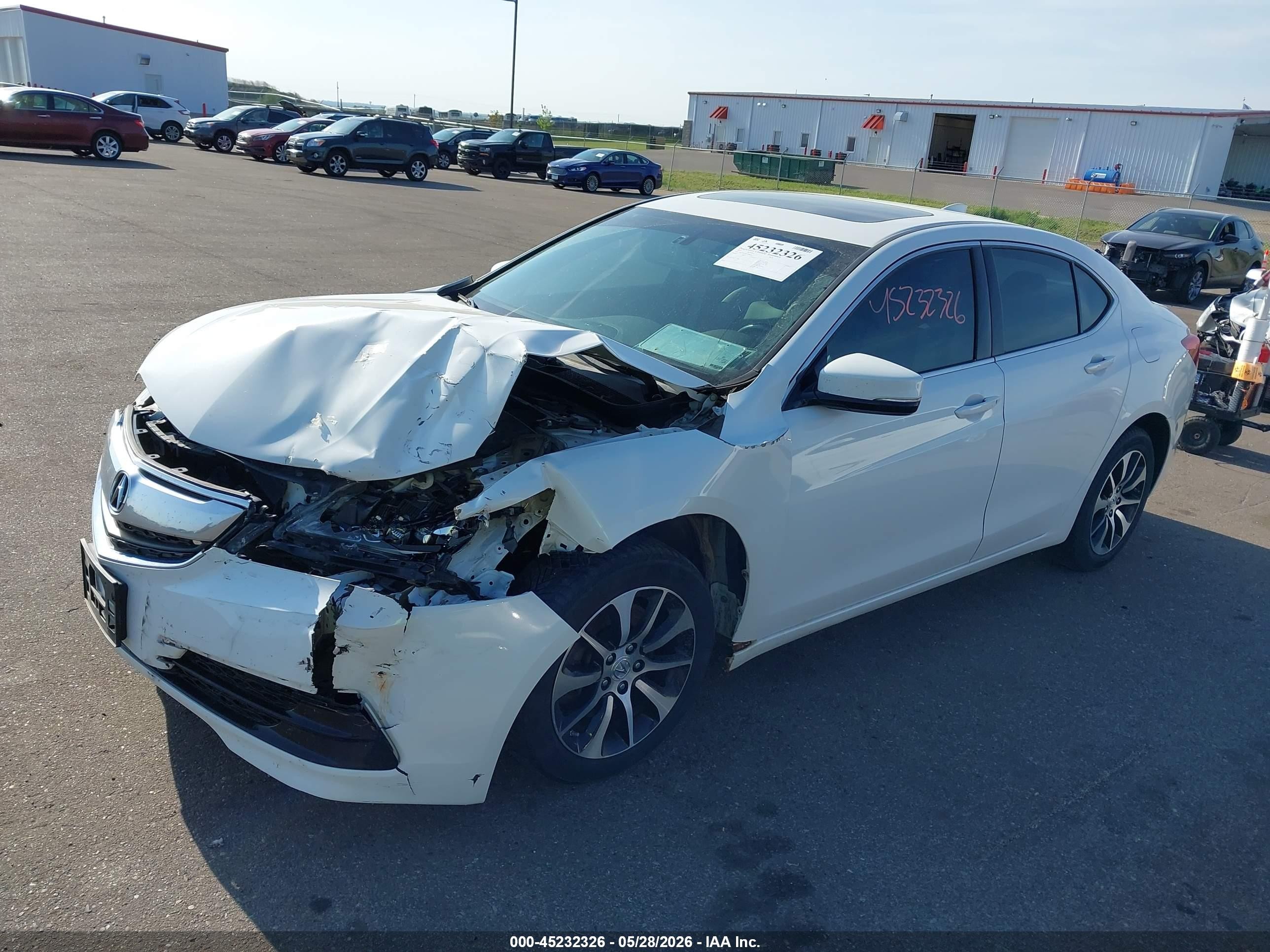 2015 Acura Tlx   White vin: 19UUB1F38FA004465