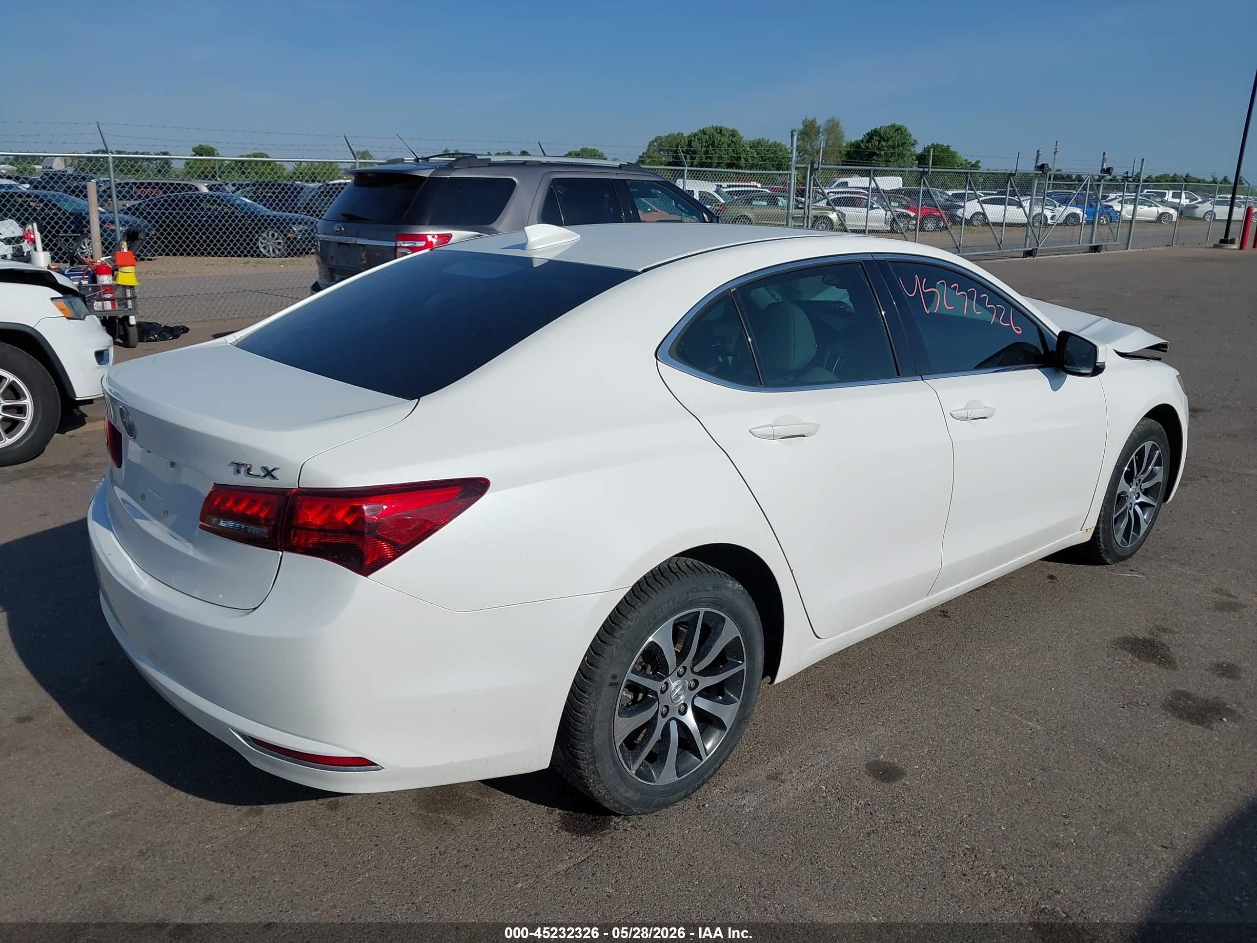 2015 Acura Tlx   White vin: 19UUB1F38FA004465