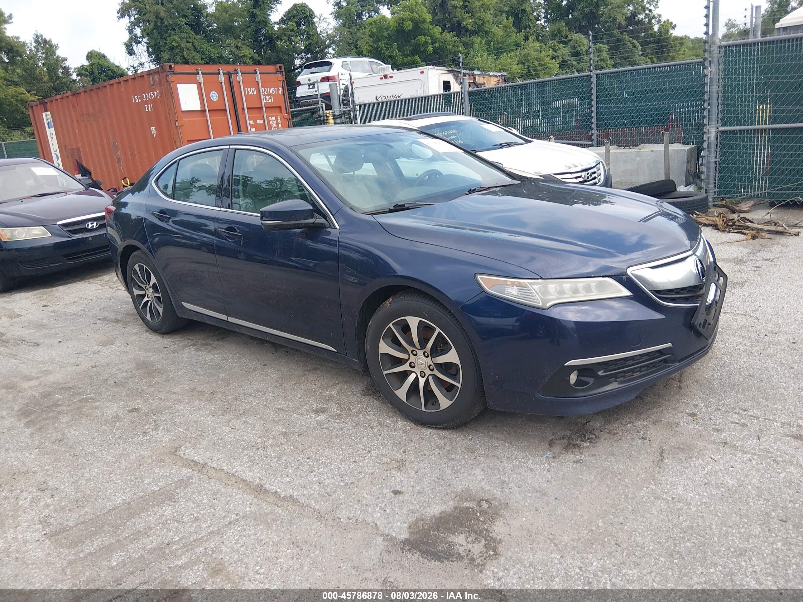 2015 Acura Tlx   Синий vin: 19UUB1F38FA008516