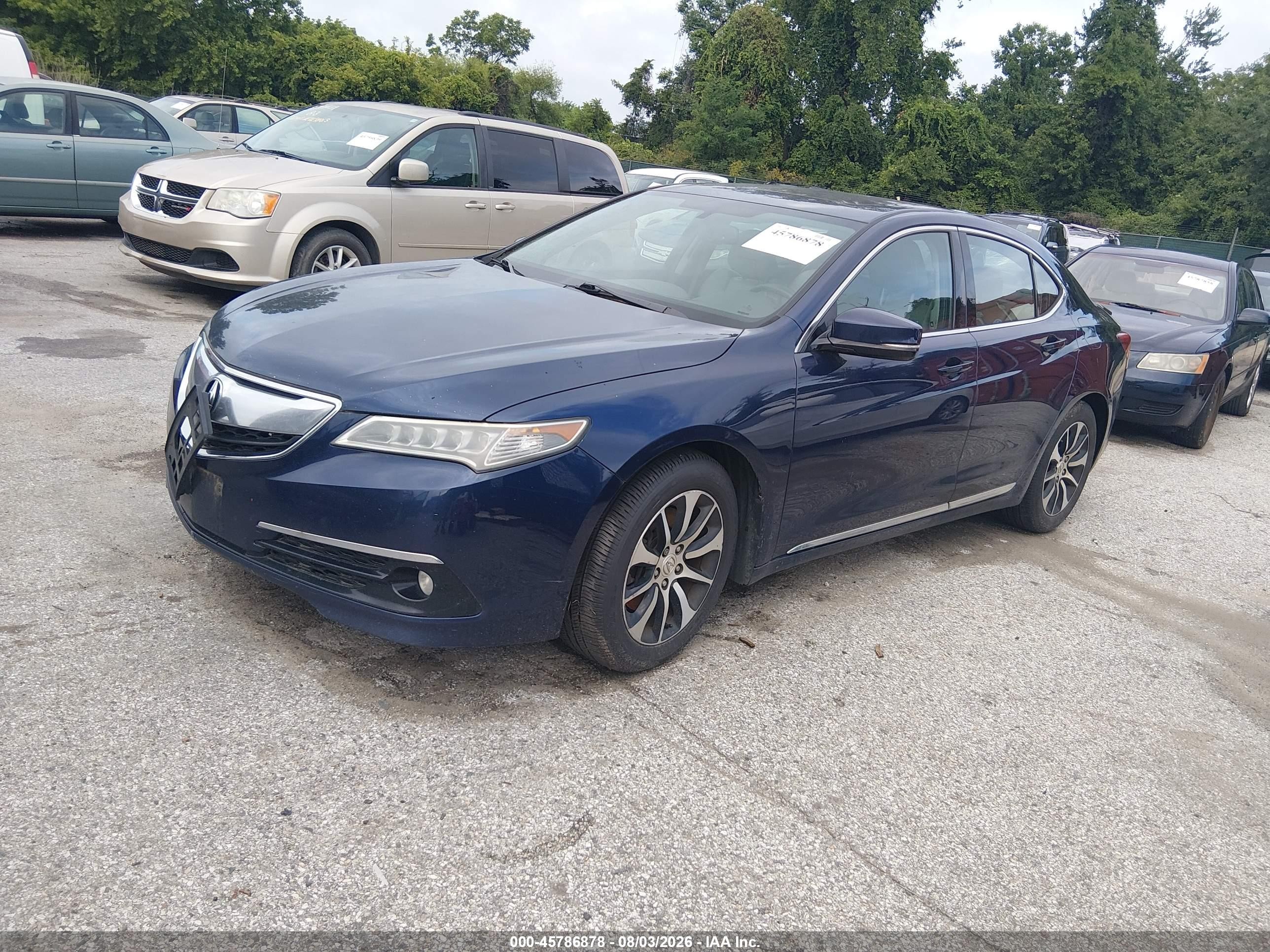 2015 Acura Tlx   Синий vin: 19UUB1F38FA008516