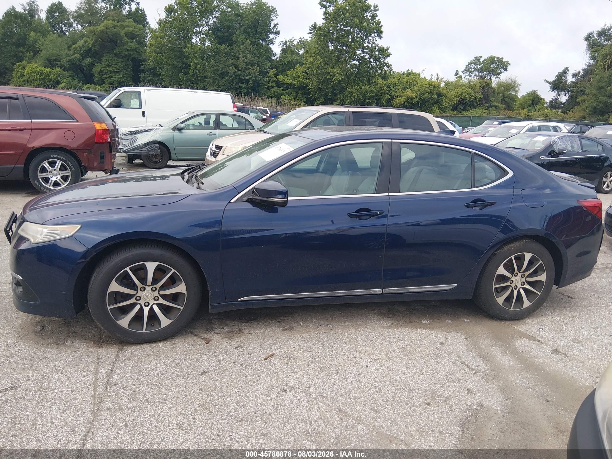 2015 Acura Tlx   Синий vin: 19UUB1F38FA008516