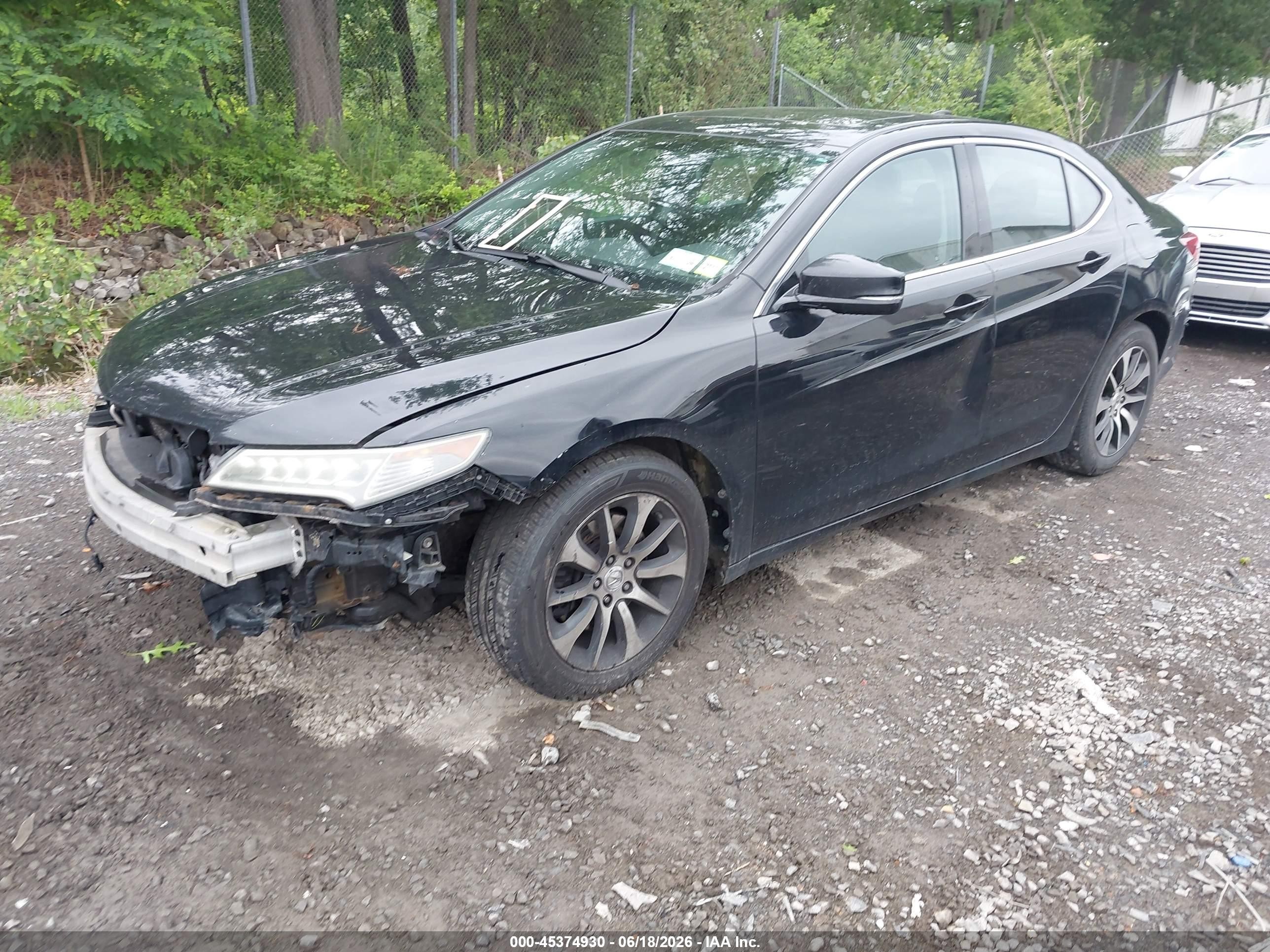 2015 Acura Tlx   Black vin: 19UUB1F38FA020505