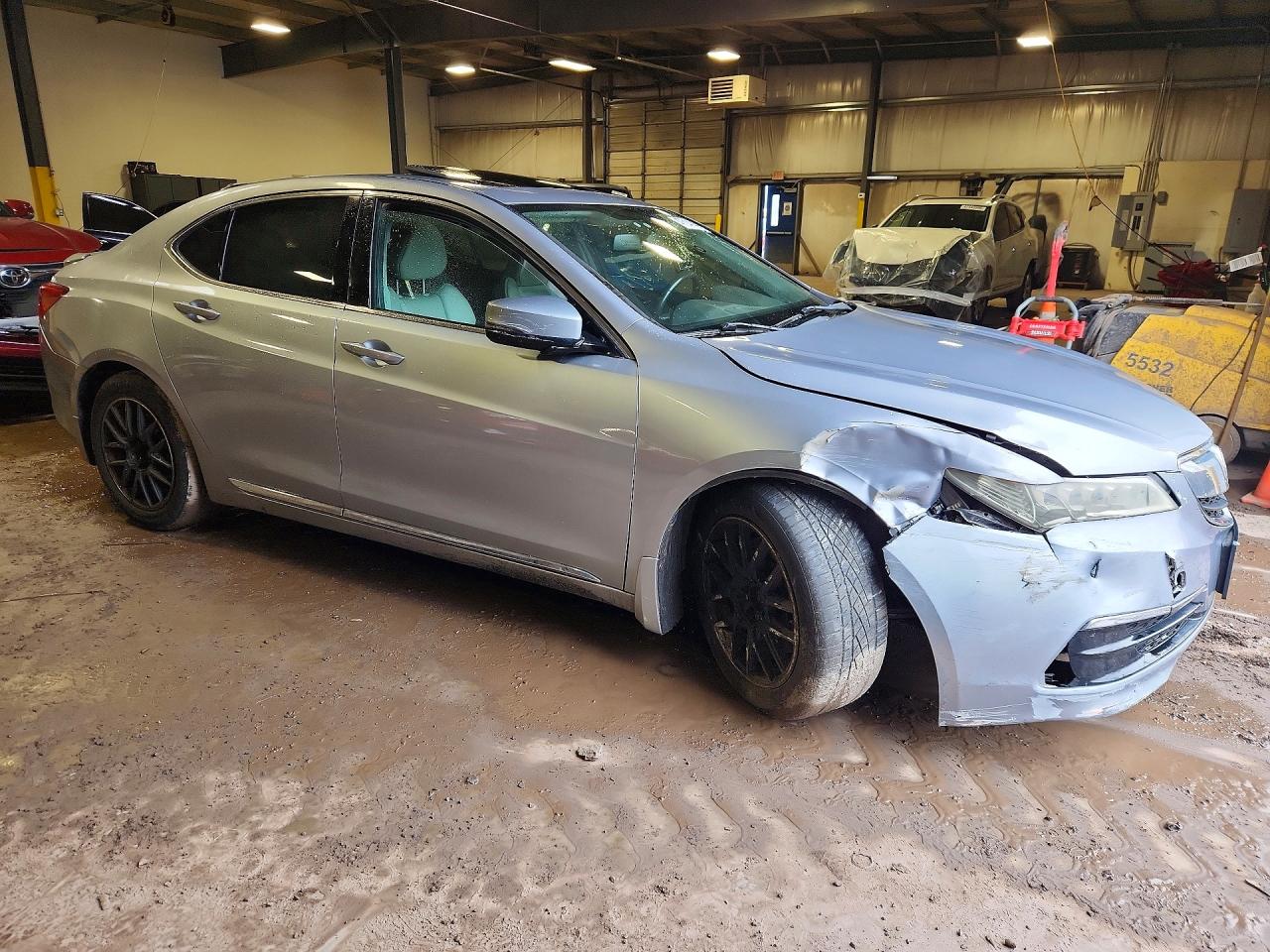 2015 Acura Tlx Gray vin: 19UUB1F38FA022318