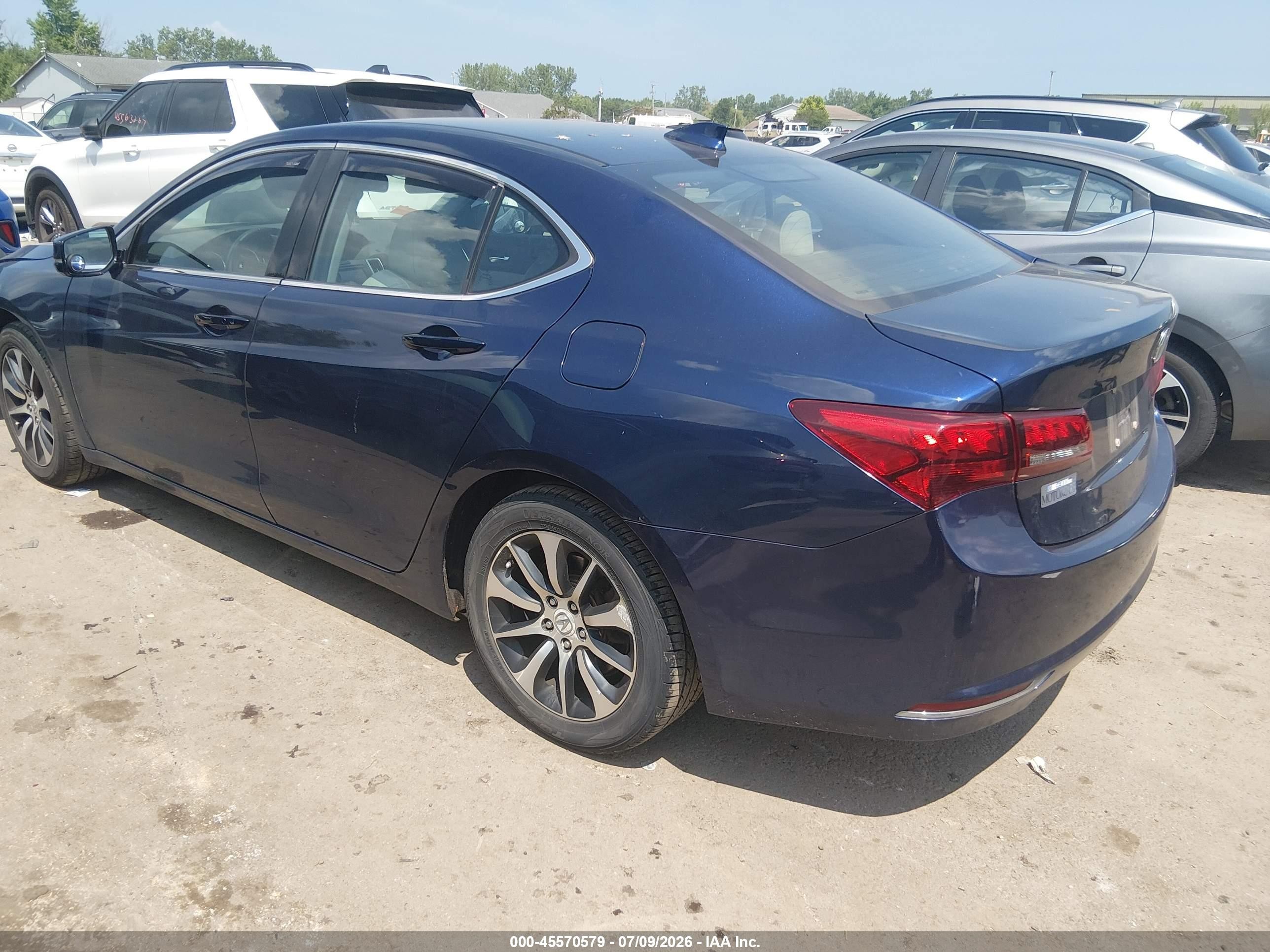 2015 Acura Tlx   Синий vin: 19UUB1F39FA019394