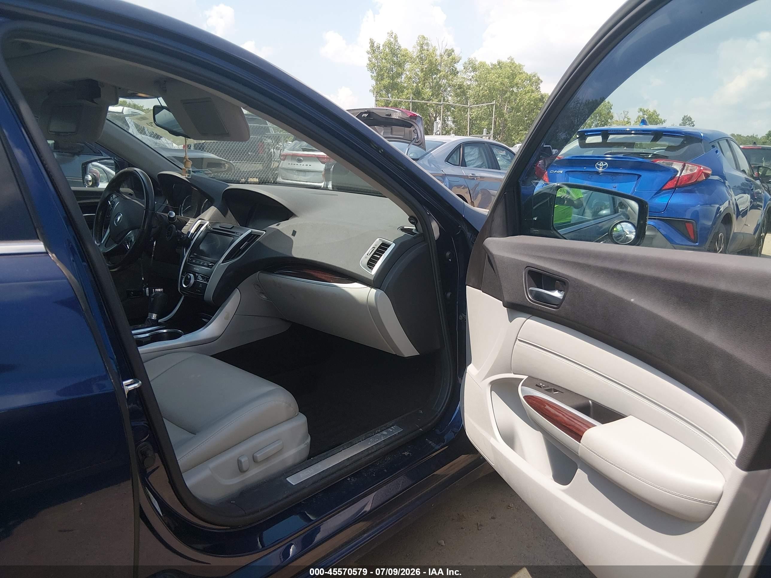 2015 Acura Tlx   Синий vin: 19UUB1F39FA019394