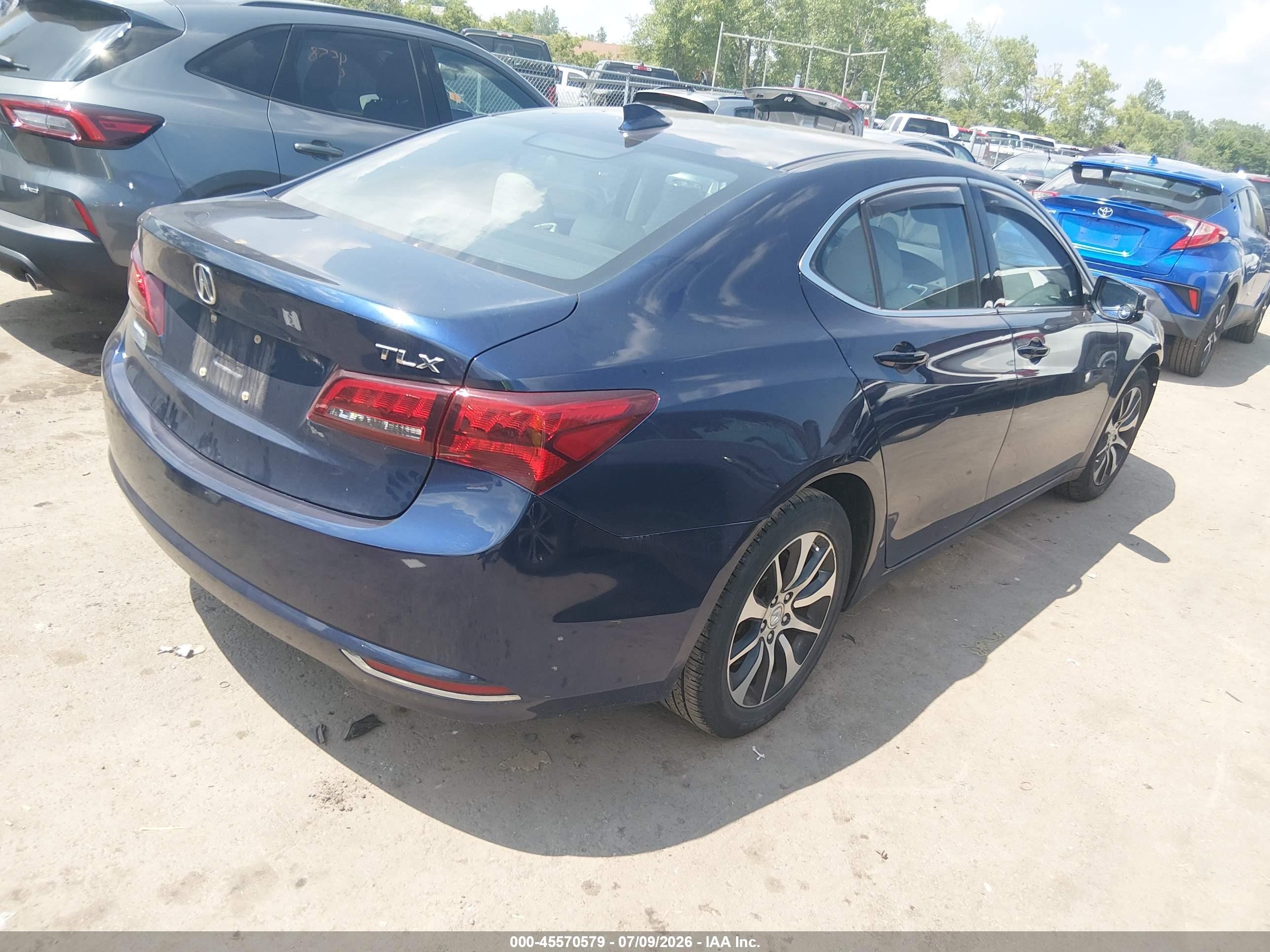 2015 Acura Tlx   Синий vin: 19UUB1F39FA019394