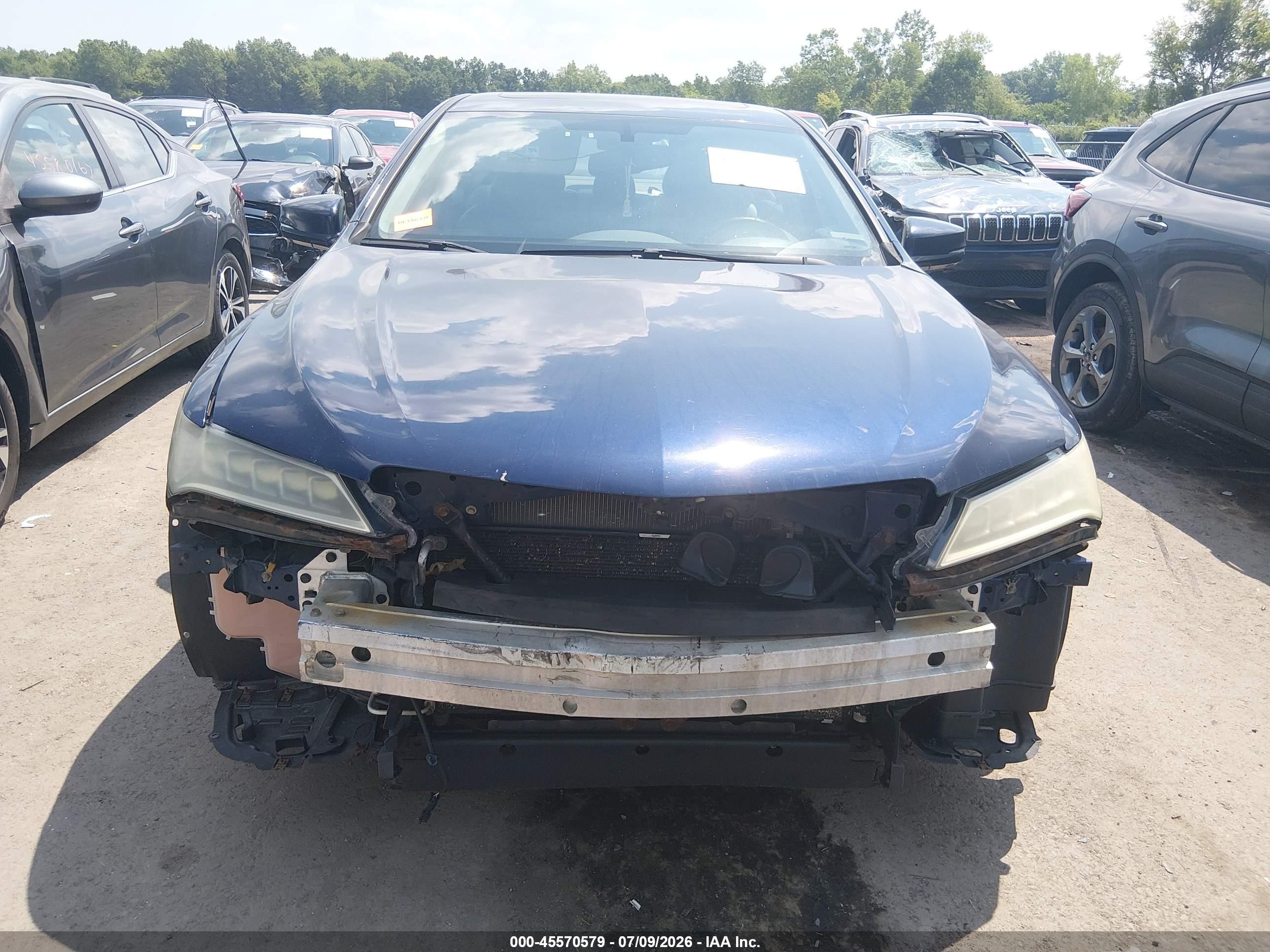 2015 Acura Tlx   Синий vin: 19UUB1F39FA019394