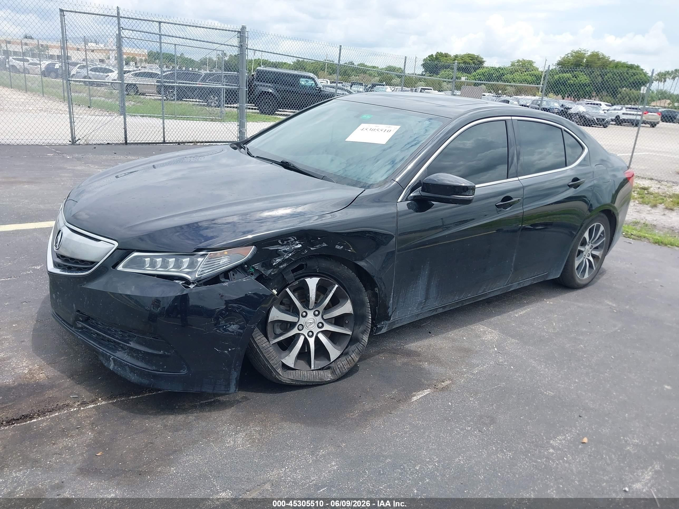 2015 Acura Tlx   Black vin: 19UUB1F39FA024661