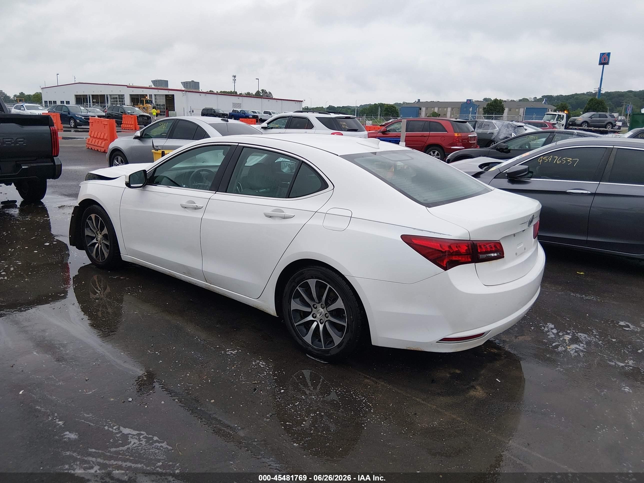 2015 Acura Tlx   White vin: 19UUB1F3XFA014771