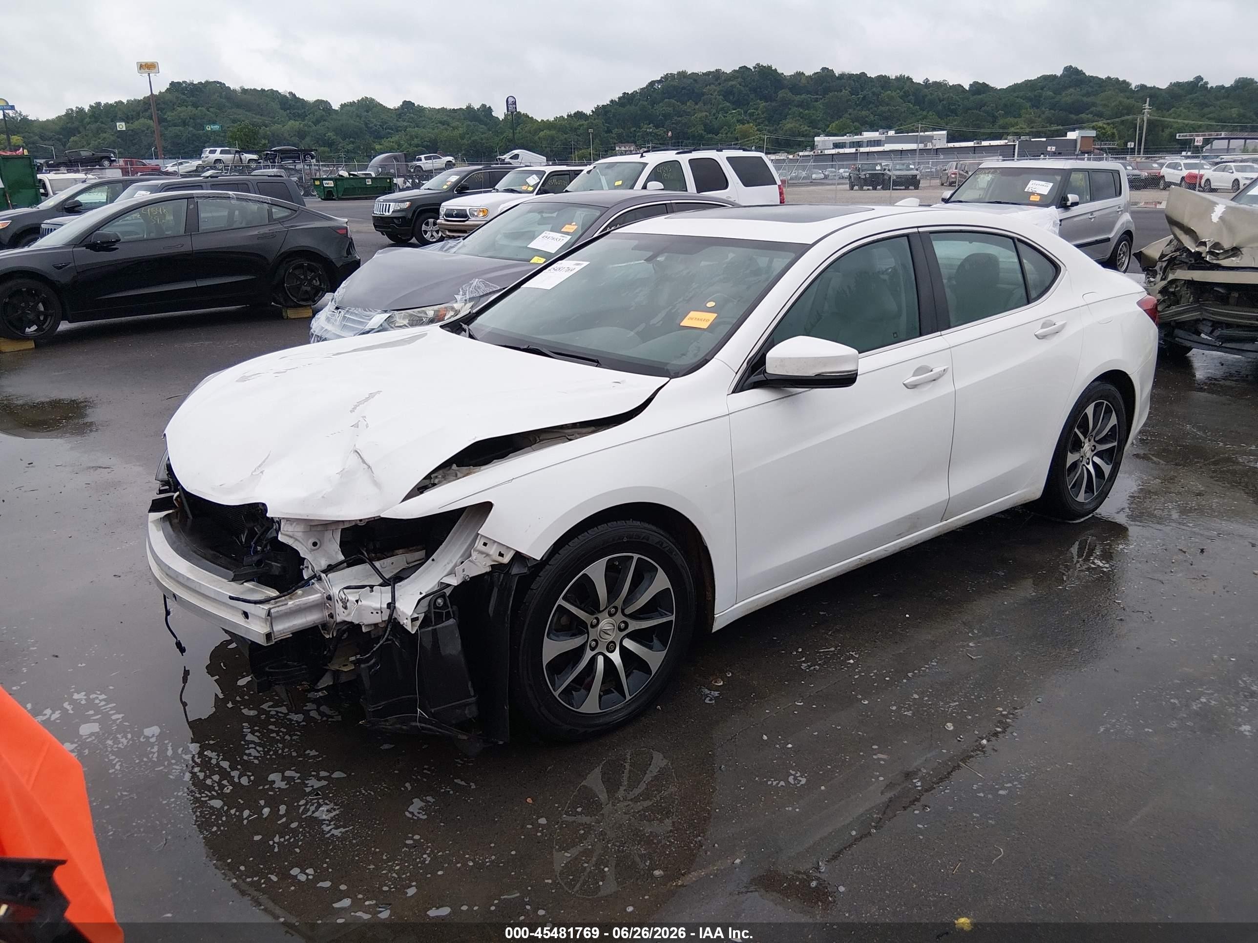 2015 Acura Tlx   White vin: 19UUB1F3XFA014771