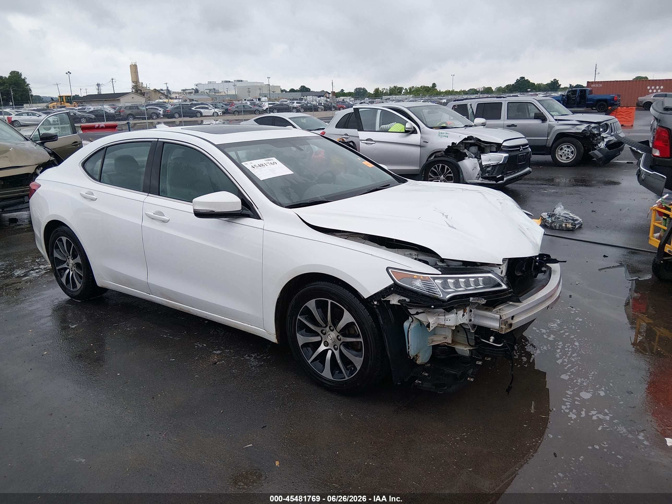 2015 Acura Tlx   White vin: 19UUB1F3XFA014771