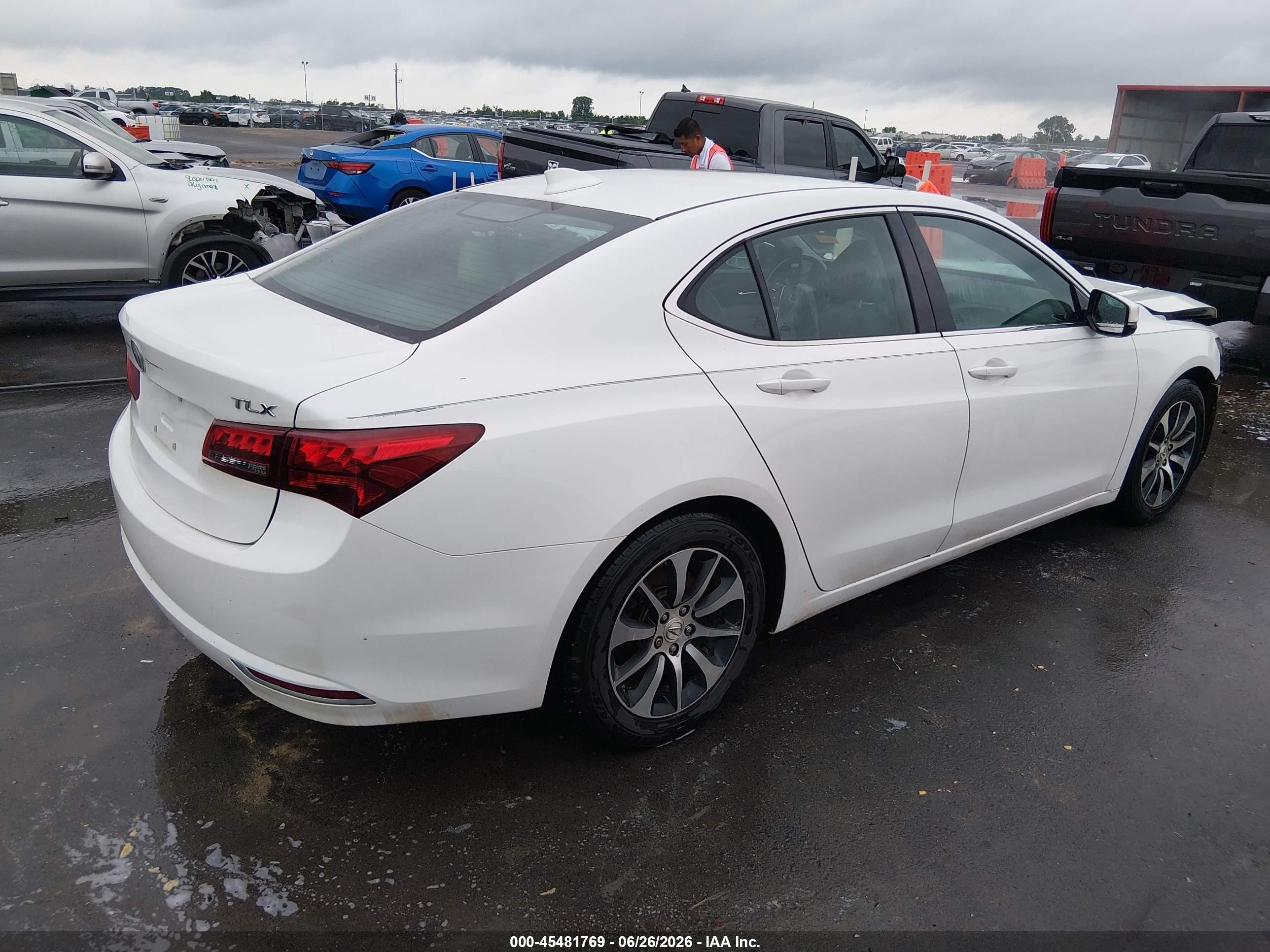 2015 Acura Tlx   White vin: 19UUB1F3XFA014771