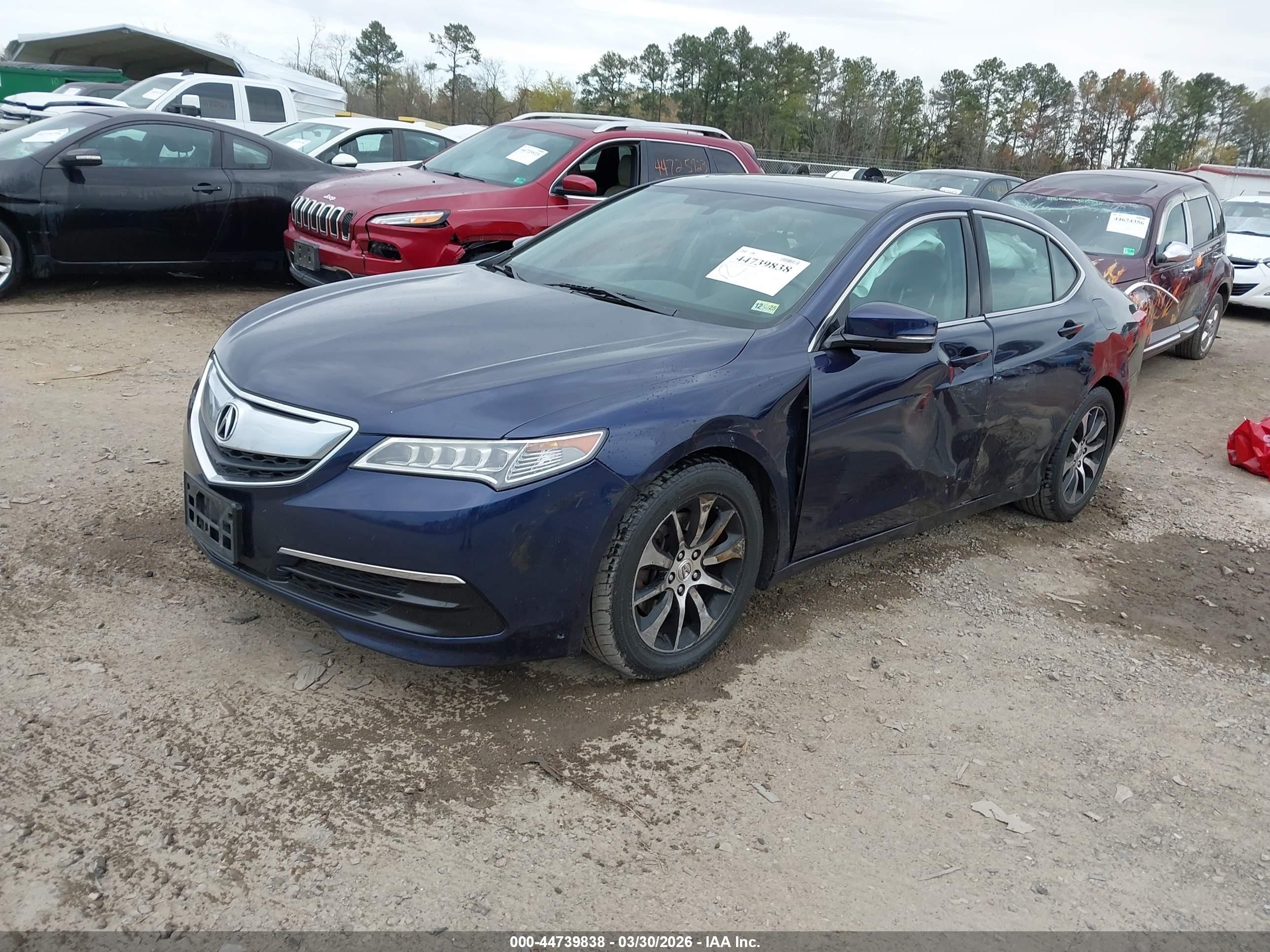 2015 Acura Tlx   Синий vin: 19UUB1F3XFA016438