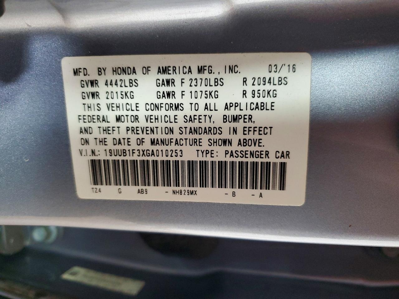 2016 Acura Tlk Silver vin: 19UUB1F3XGA010253