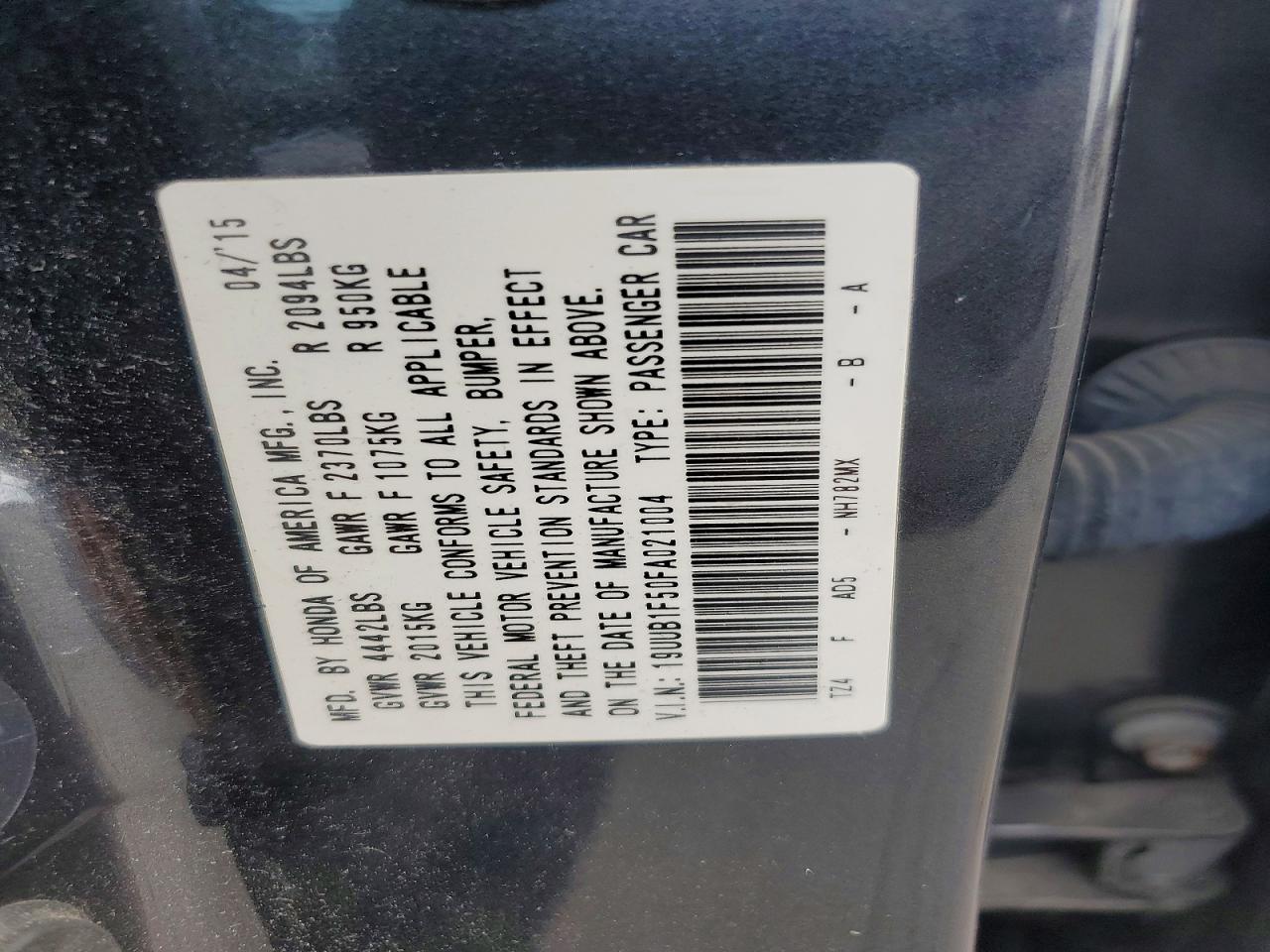 2015 Acura Tlx Tech Угольный vin: 19UUB1F50FA021004