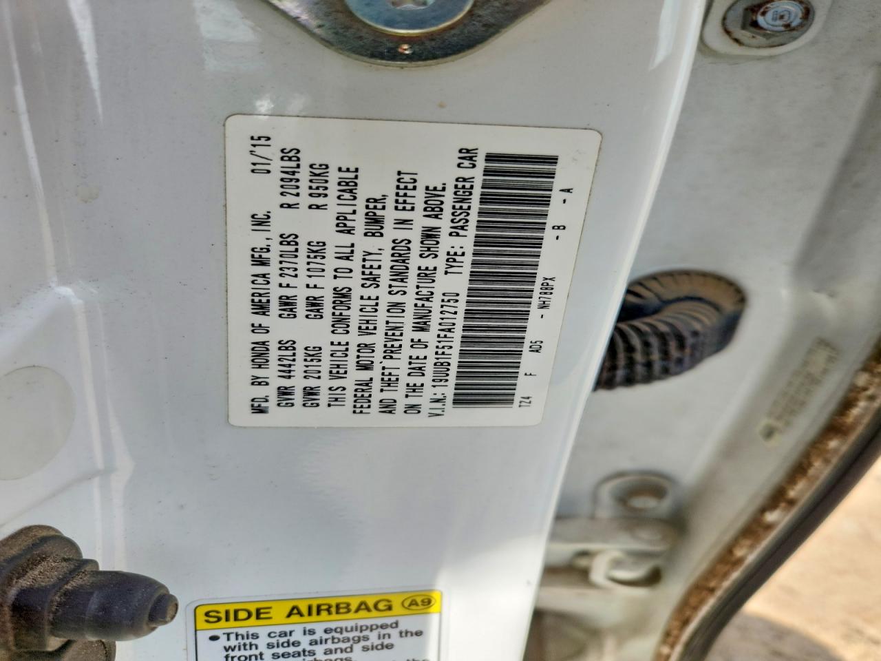2015 Acura Tlx Tech White vin: 19UUB1F51FA012750