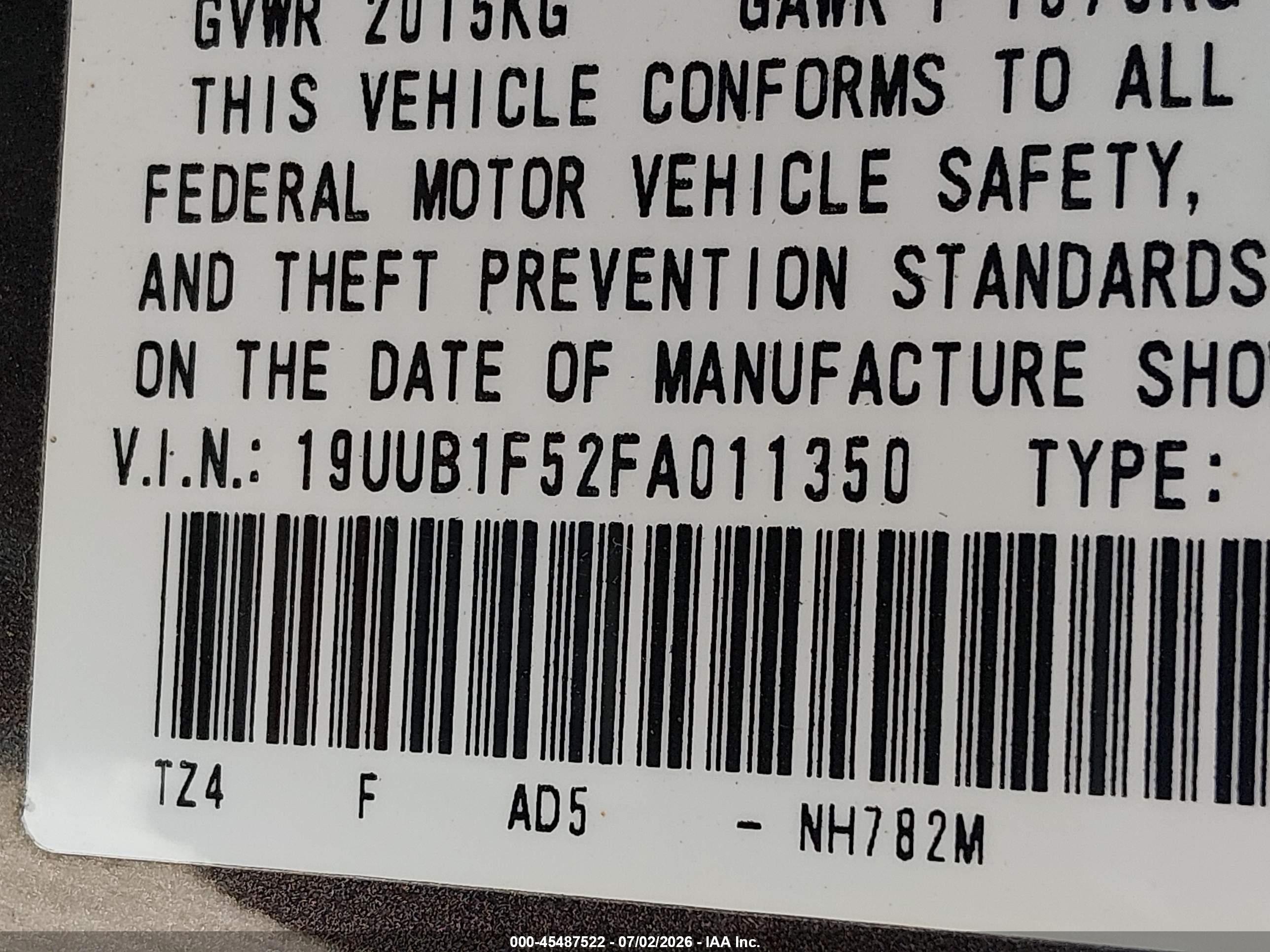 2015 Acura Tlx Tech Gray vin: 19UUB1F52FA011350