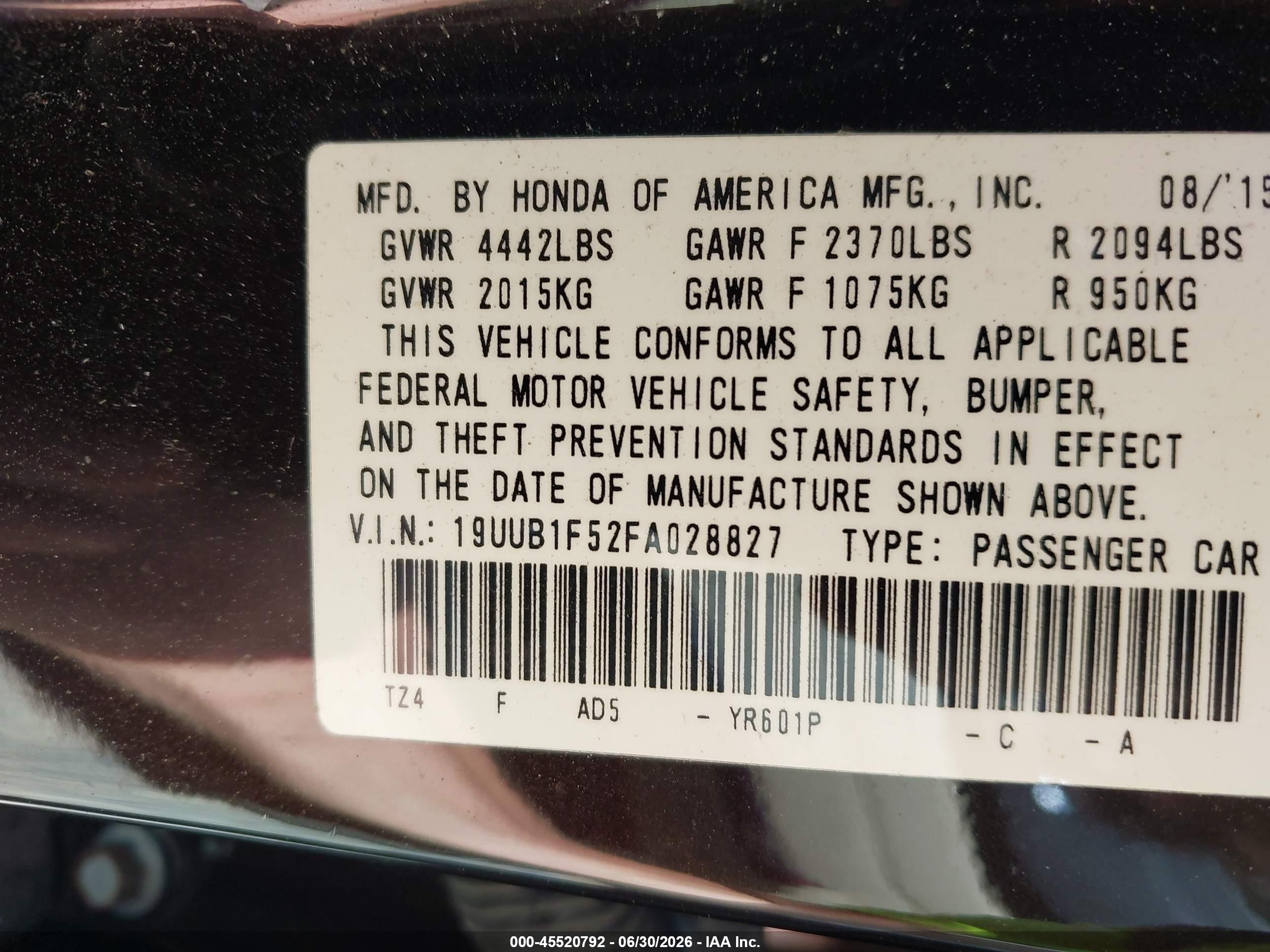 2015 Acura Tlx Tech Black vin: 19UUB1F52FA028827